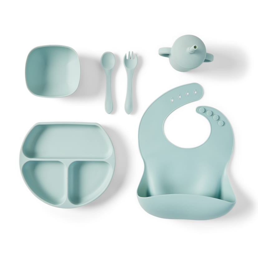 6 Piece Silicone Feeding Set Kmart