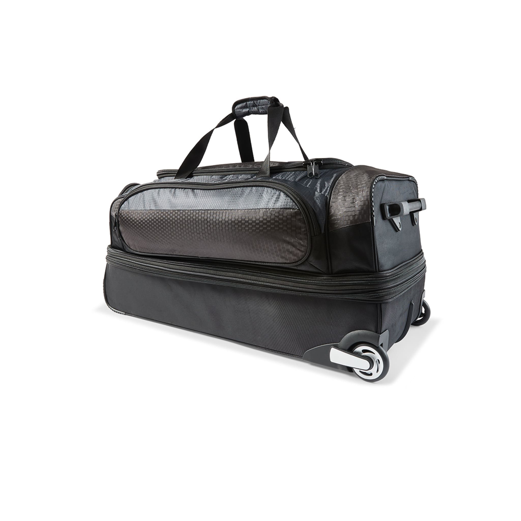 120L Rolling Transit Duffle Bag Black Kmart