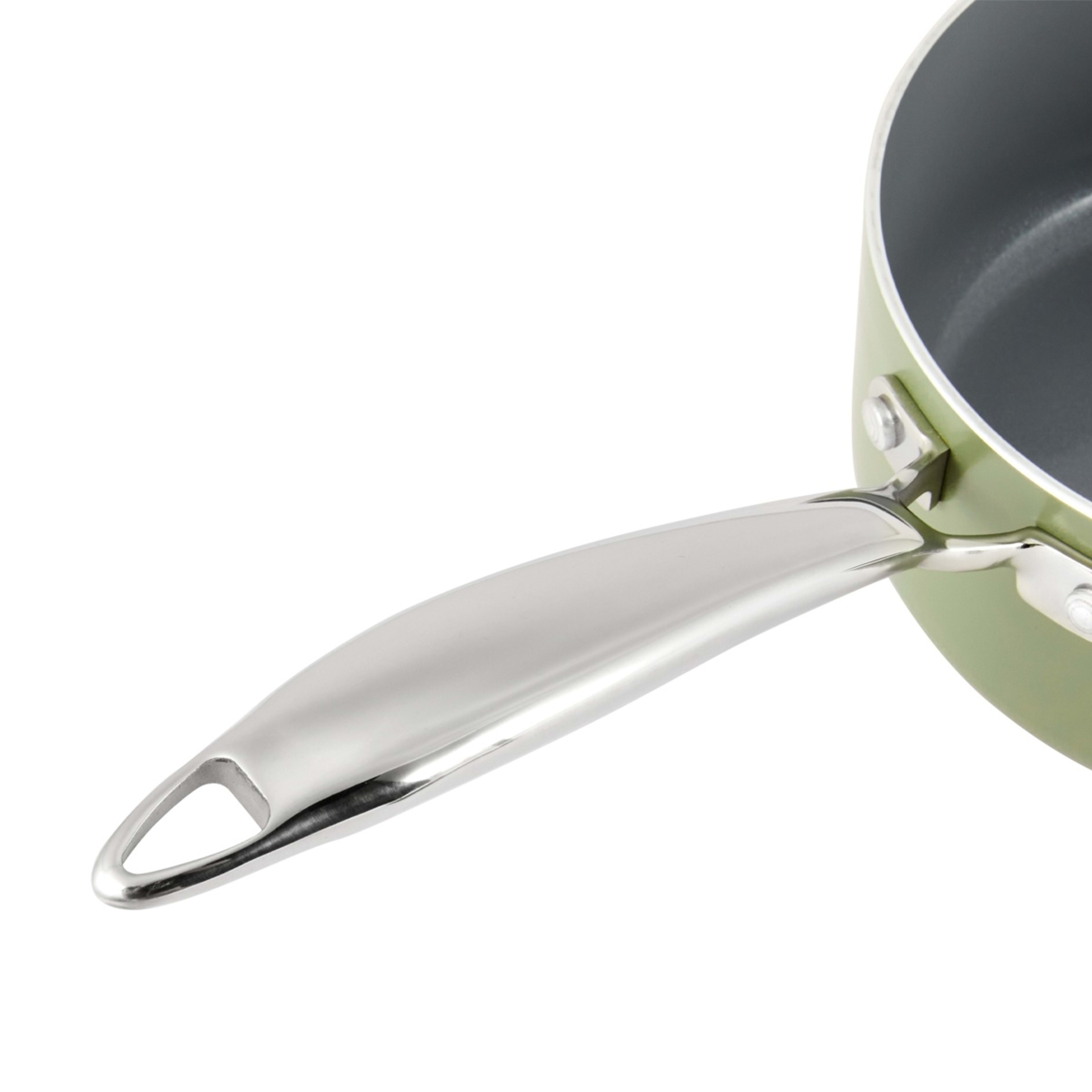 3 16cm Ceramic Non-Stick Saucepan - Green, 3 of 6