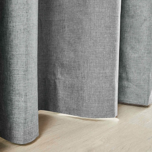 Monaco Double Width Eyelet Curtain Grey Kmart