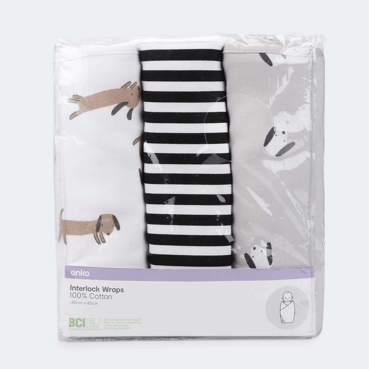 3 Pack Interlock Wraps - Dogs - Kmart