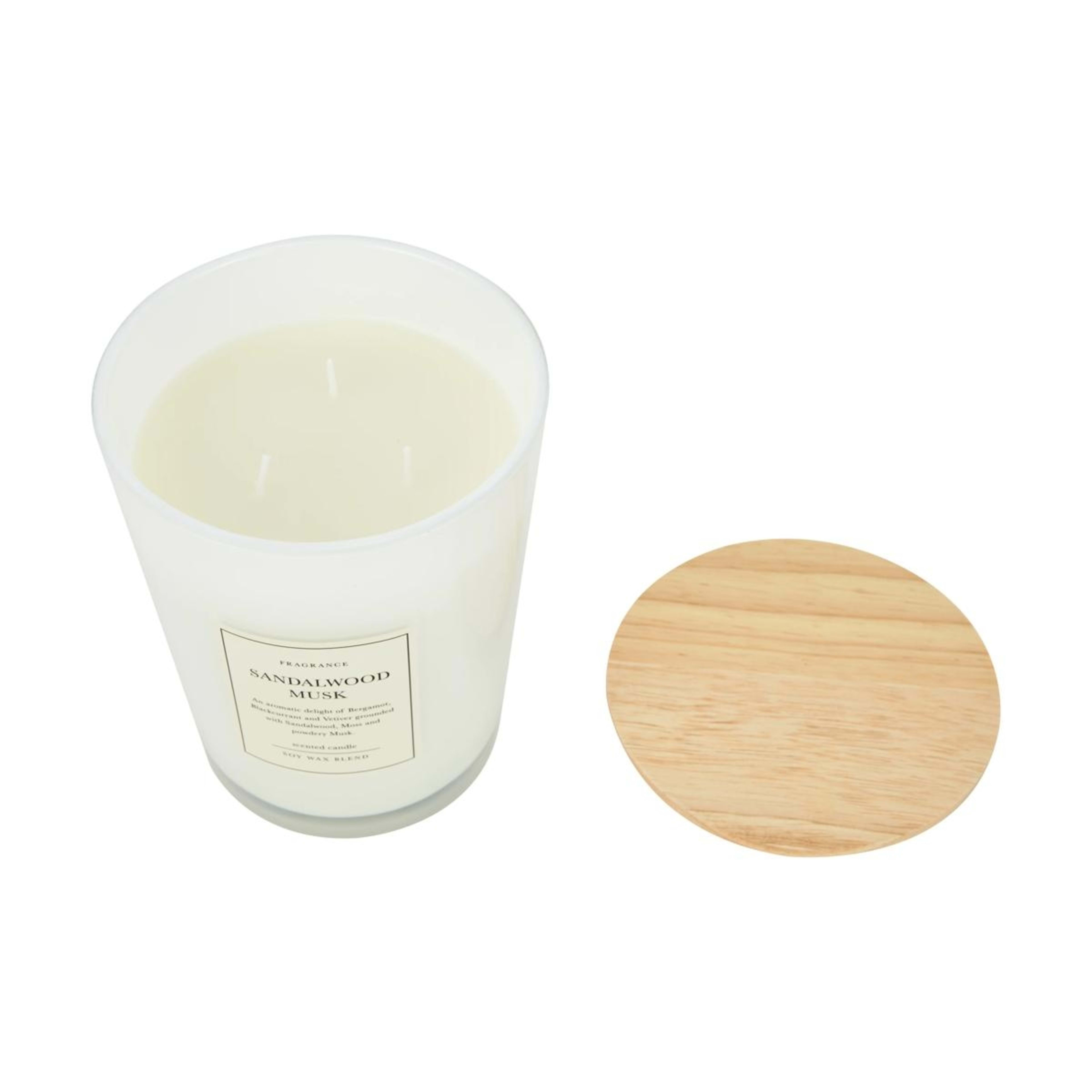 4 XL Sandalwood Musk Soy Wax Blend Scented Candle, 4 of 4