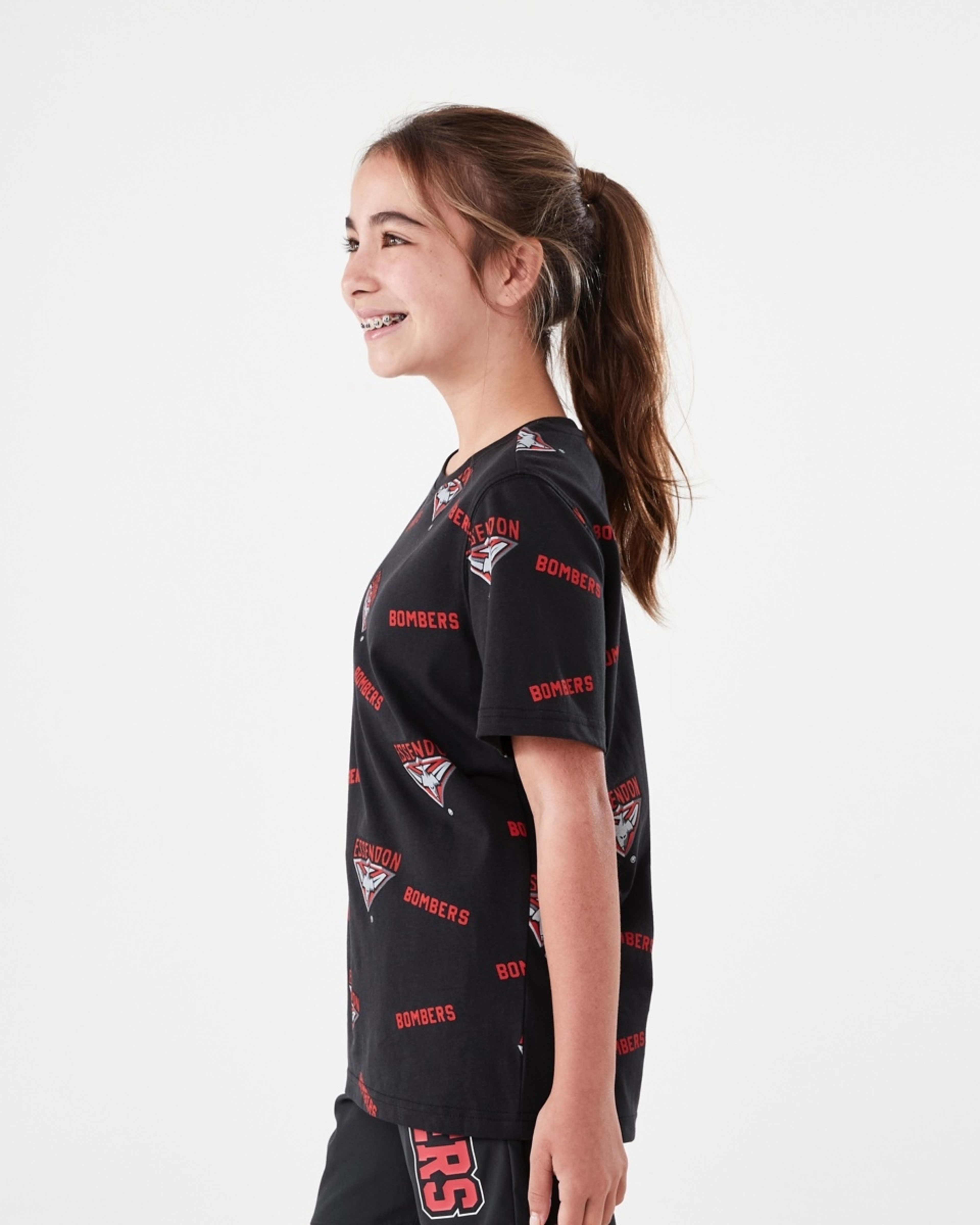 2 Official AFL Kids All Over Print T-shirt Essendon, 2 of 10