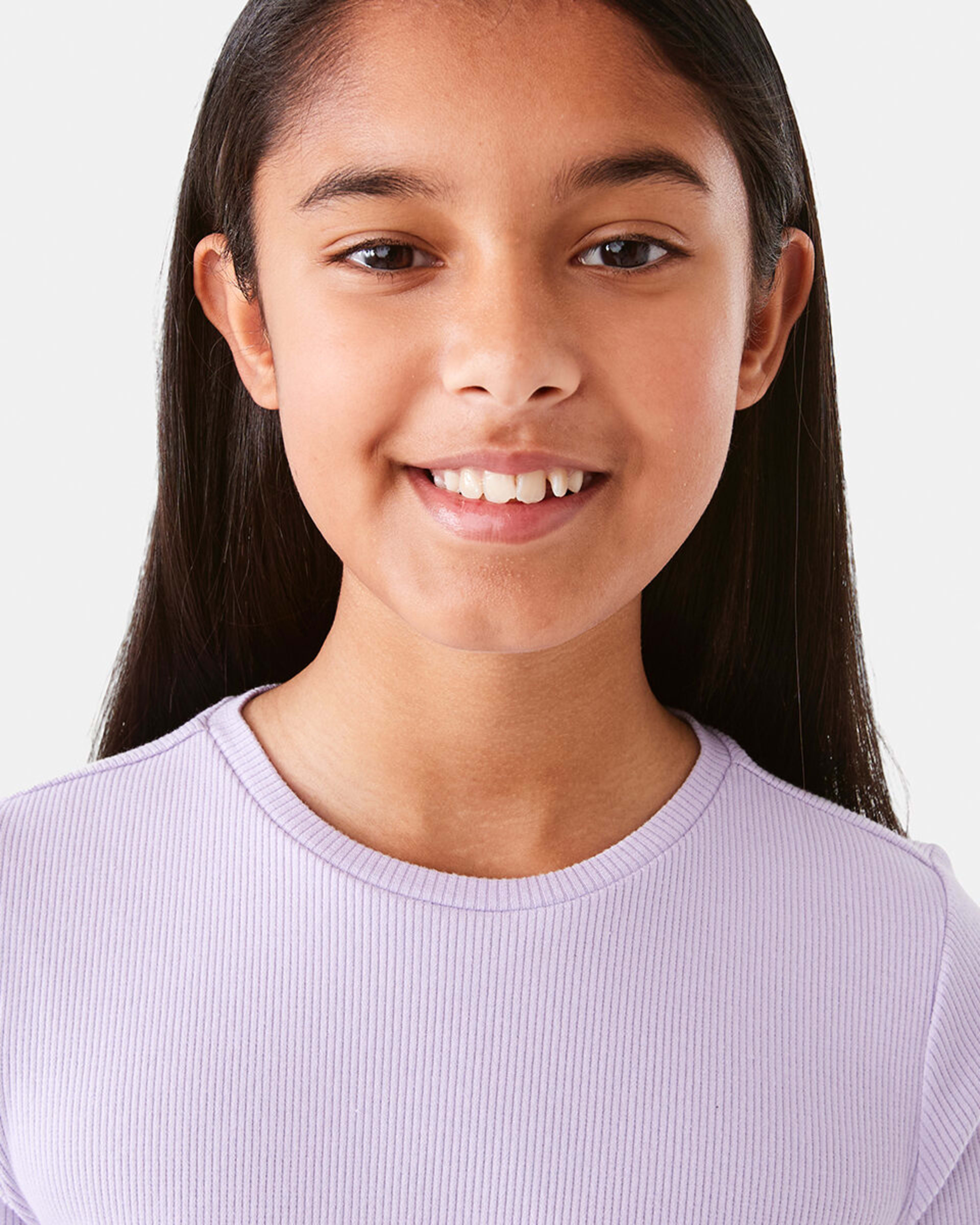 3 Short Sleeve Rib Top Pst Purple, 3 of 9