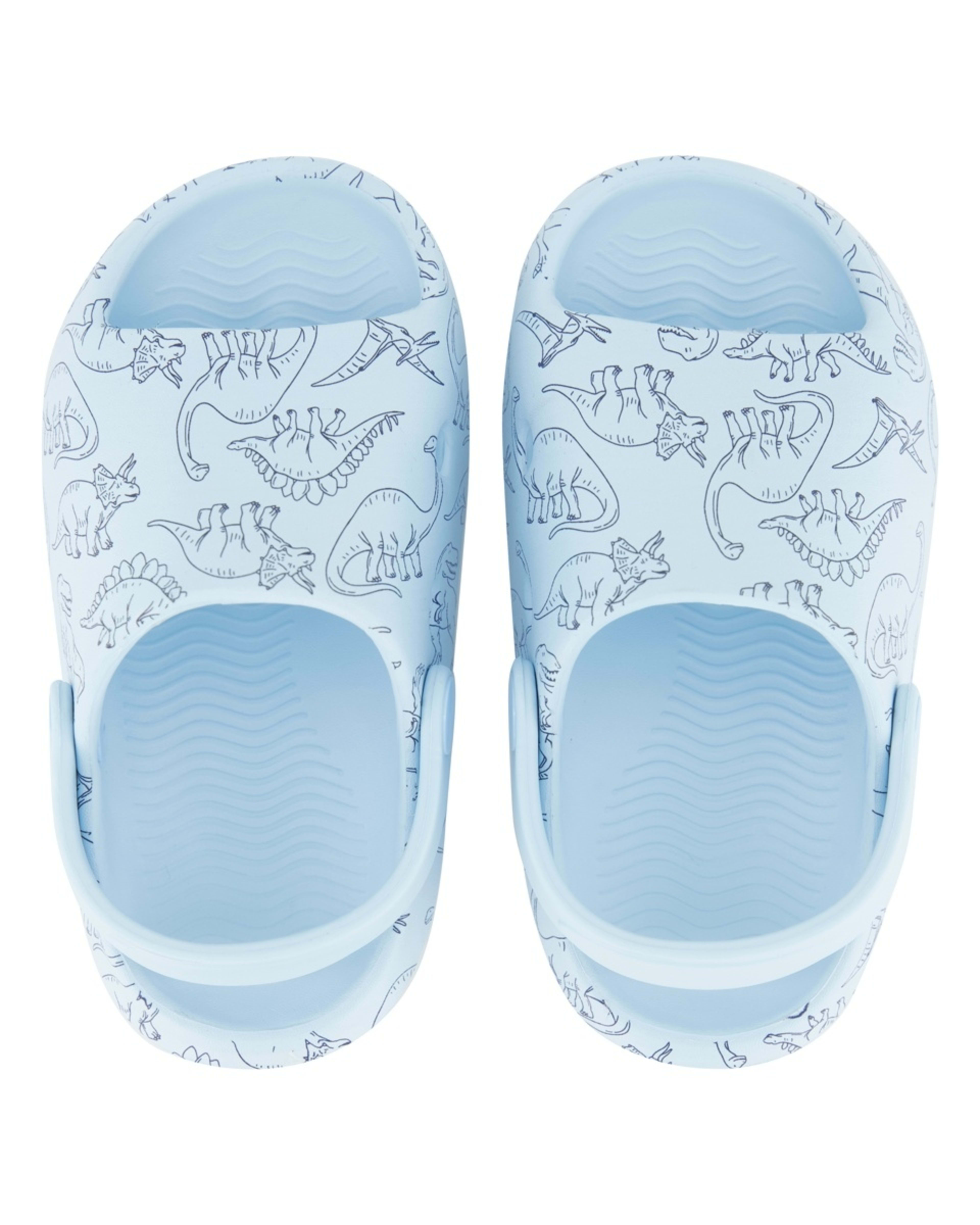 3 Junior Moulded Slides Dino Blue, 3 of 4