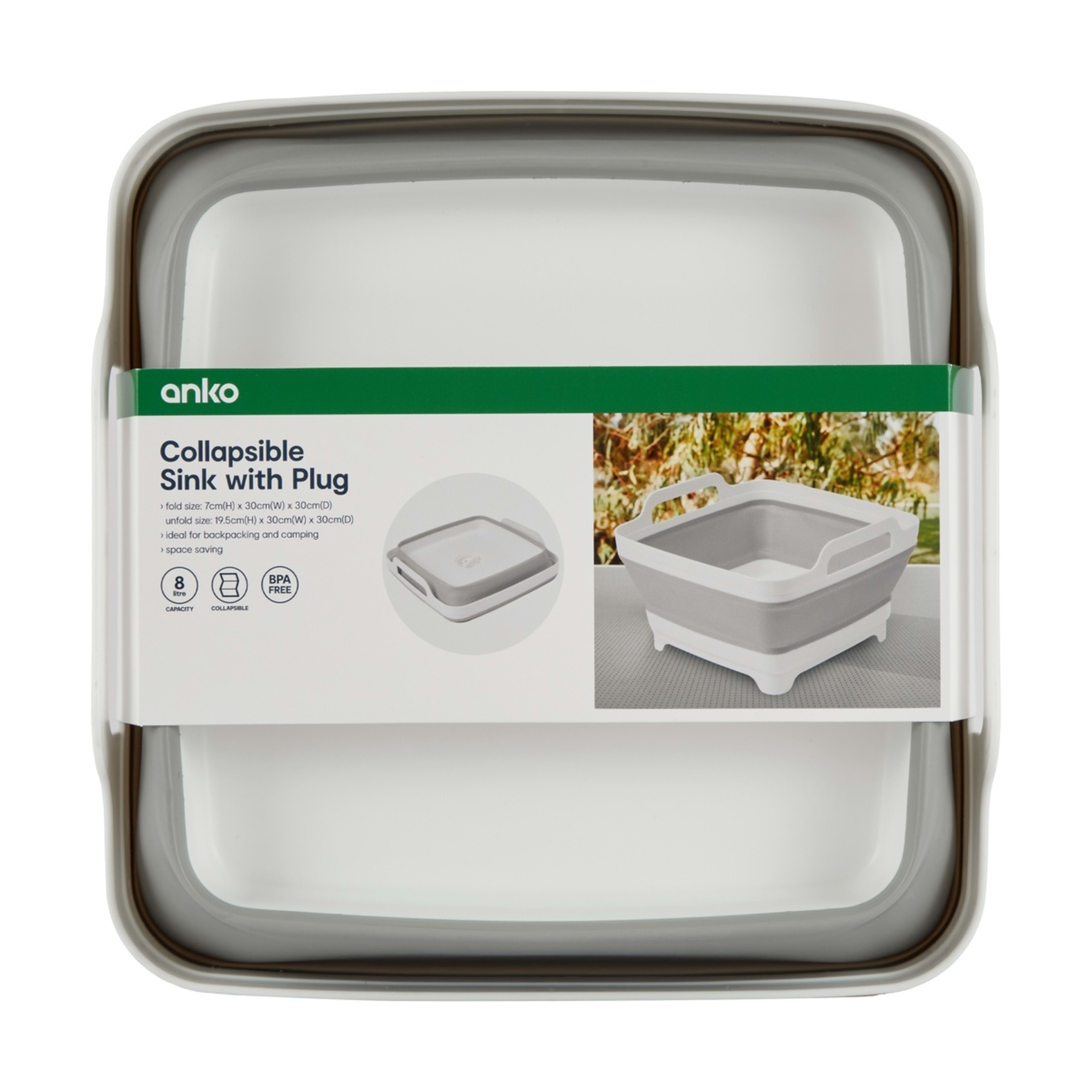 10 Collapsible Sink with Plug, 10 of 10