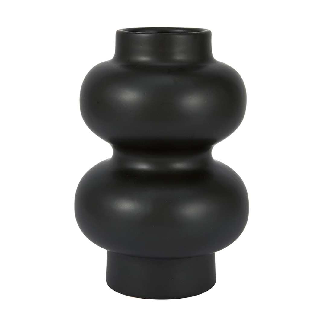 Stacked Black Vase Kmart