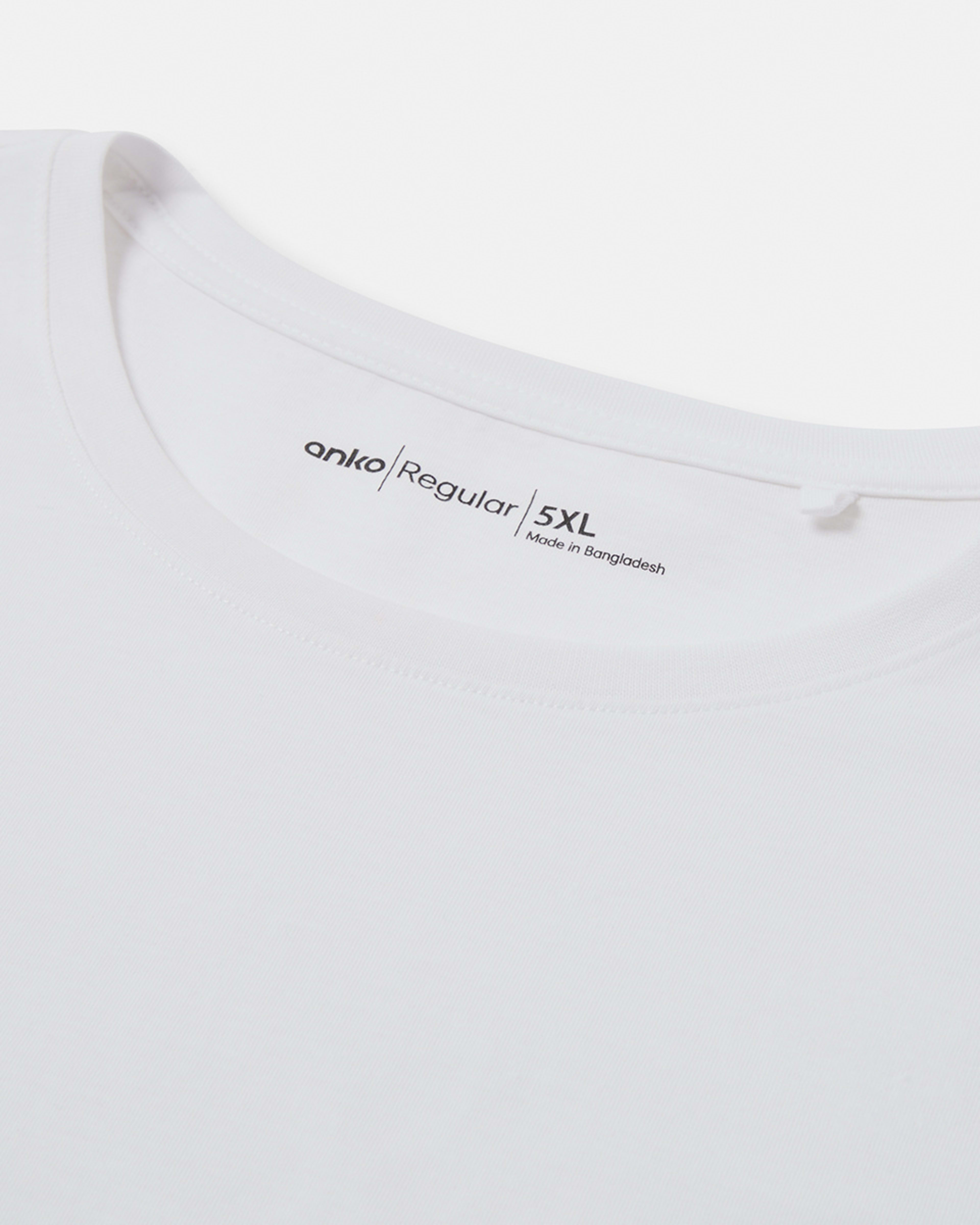 7 Men's Larger Size Basic Short Sleeve T-shirt White, 7 of 7
