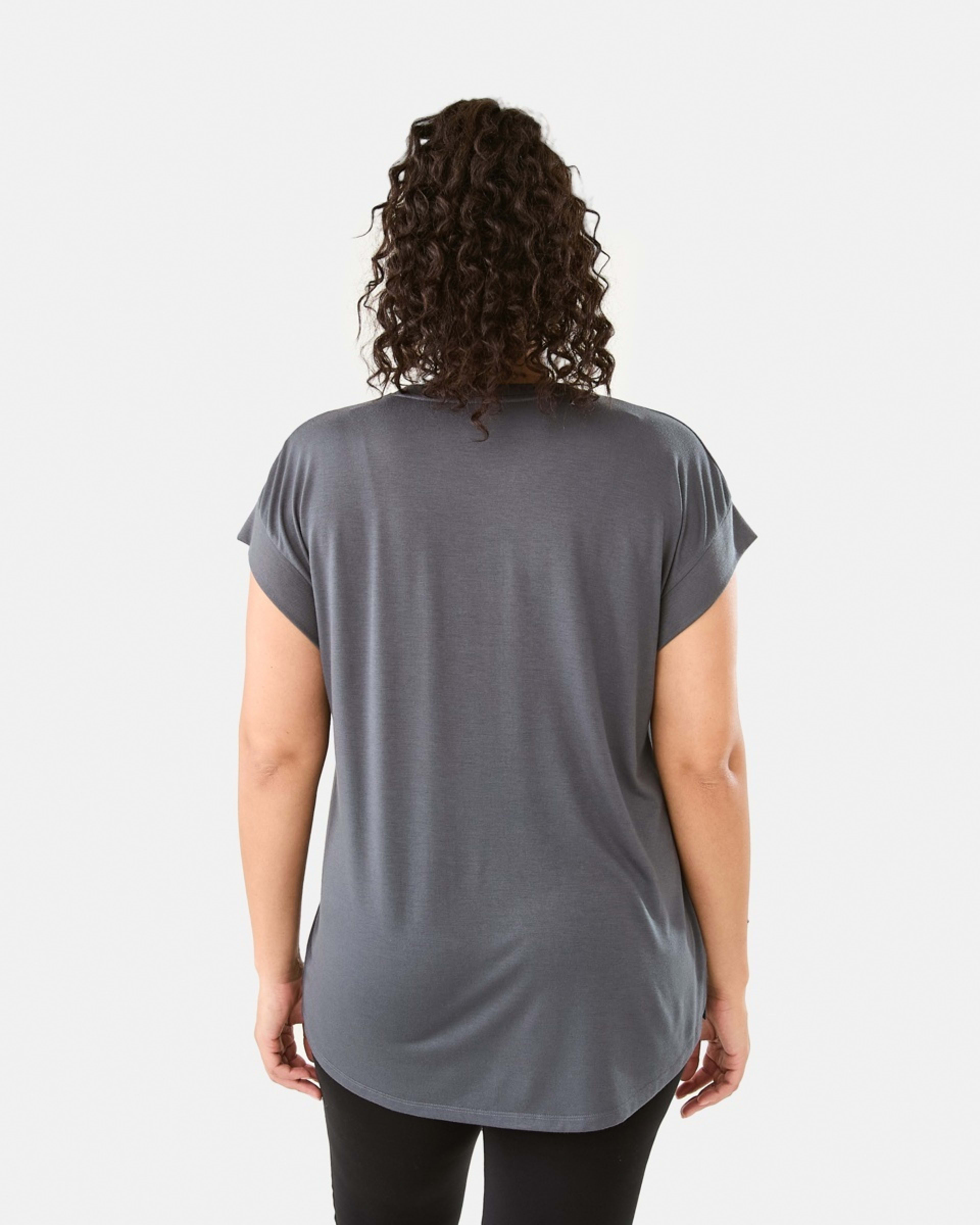 3 Everlast Womens Relaxed Long T-shirt Charcoal, 3 of 7