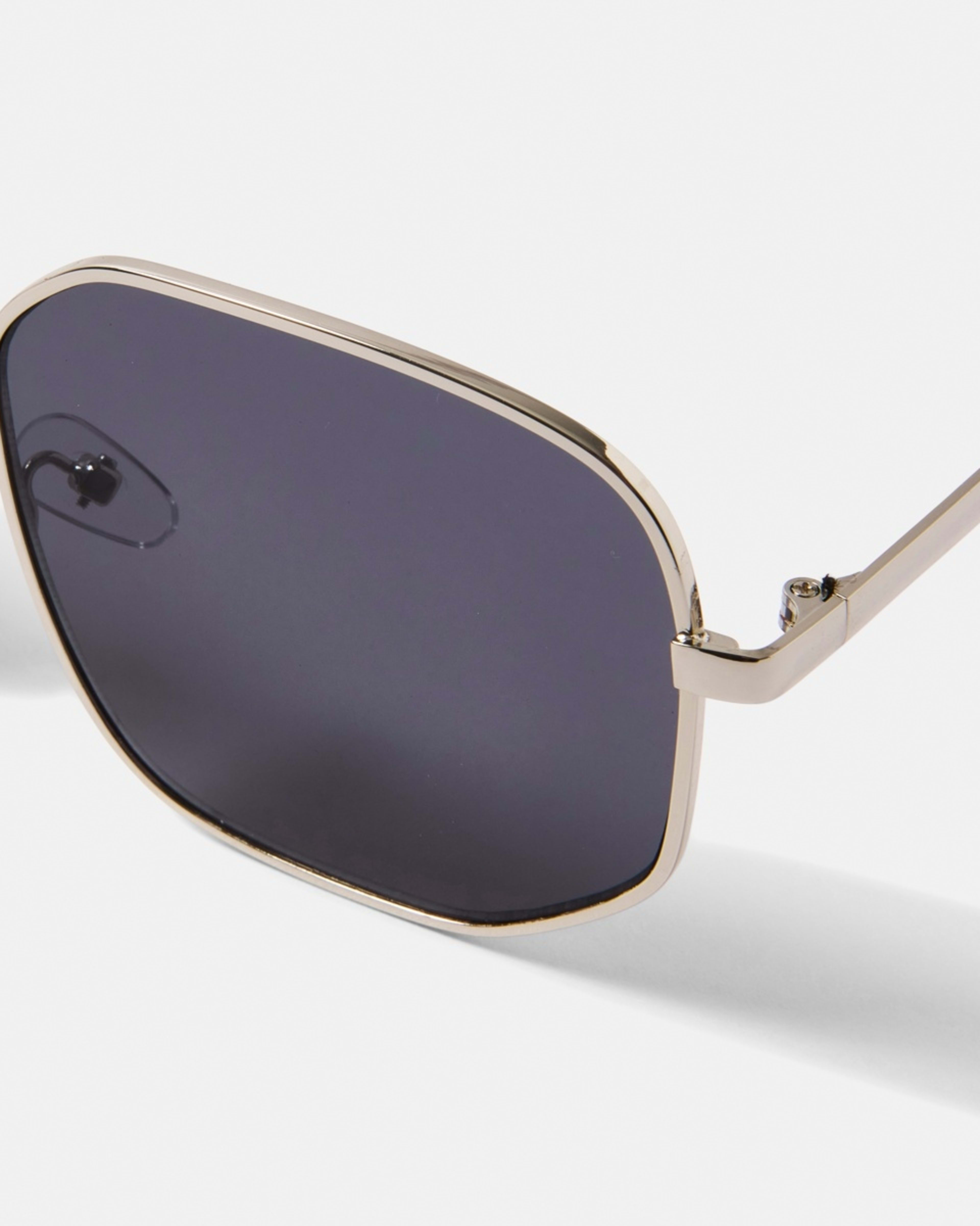 3 Metal Square Frame Sunglasses SILVER, 3 of 6