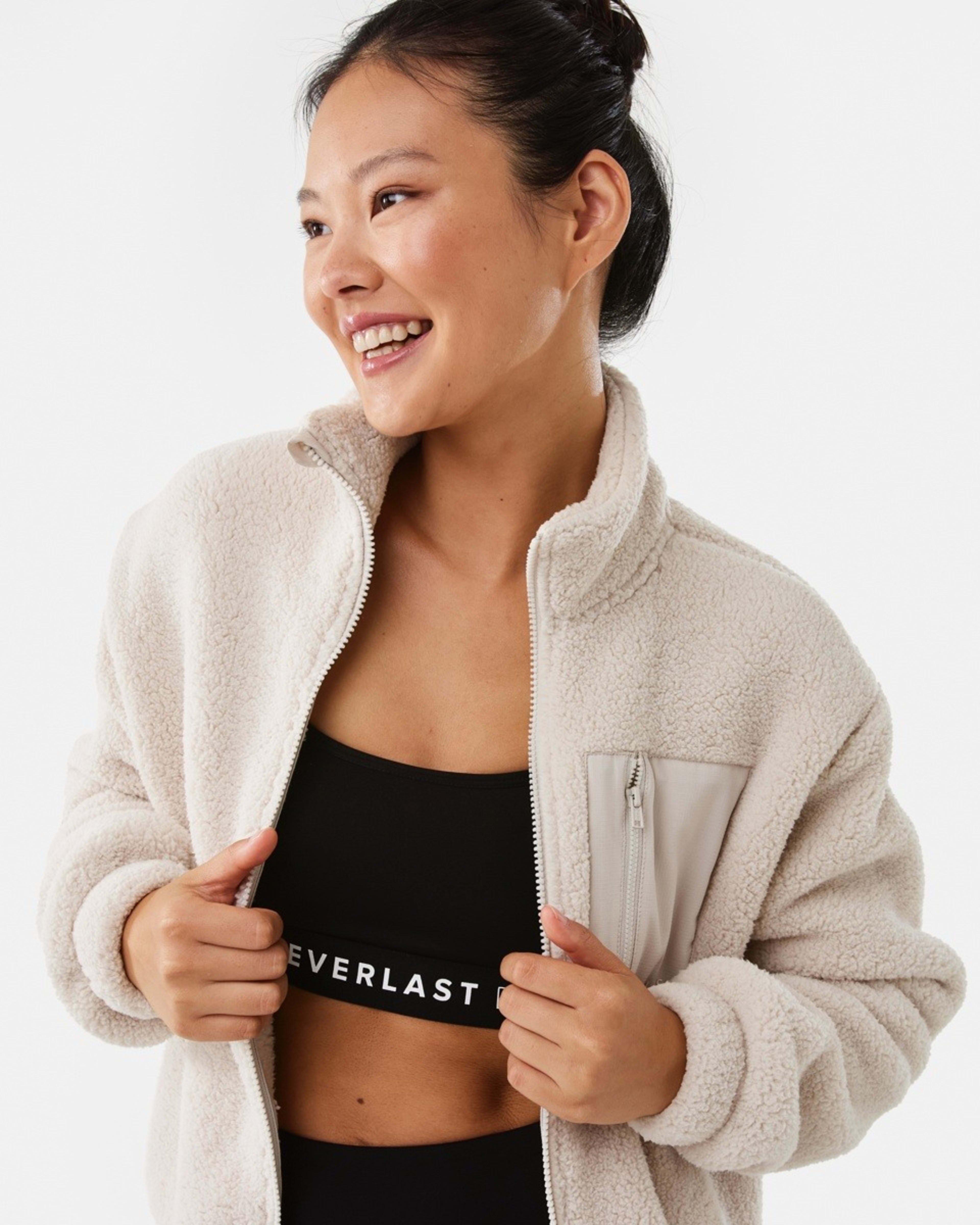 8 Everlast Womens Sherpa Jacket Cool Beige, 8 of 10