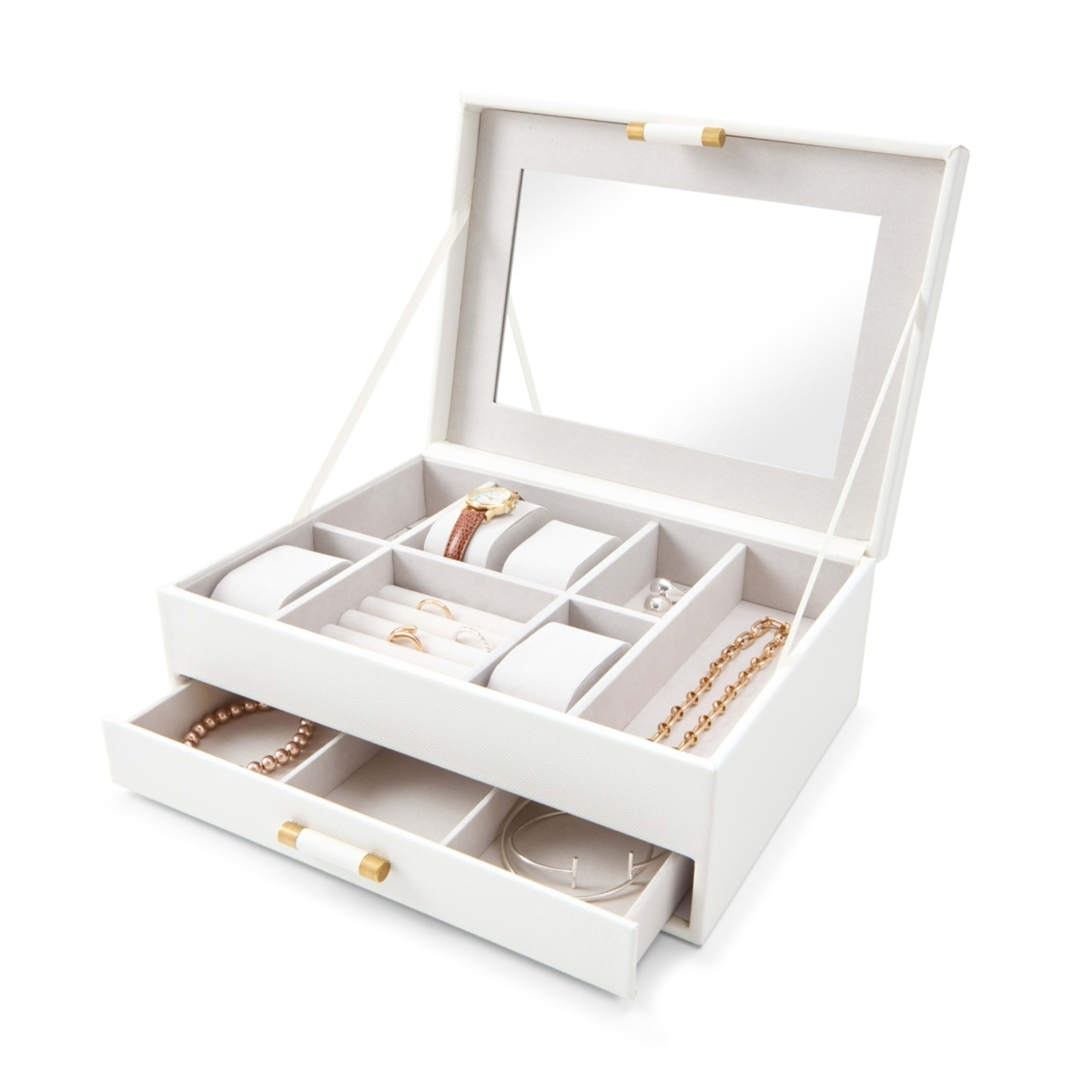 1 Leather Look Jewellery Box, 1 of 6