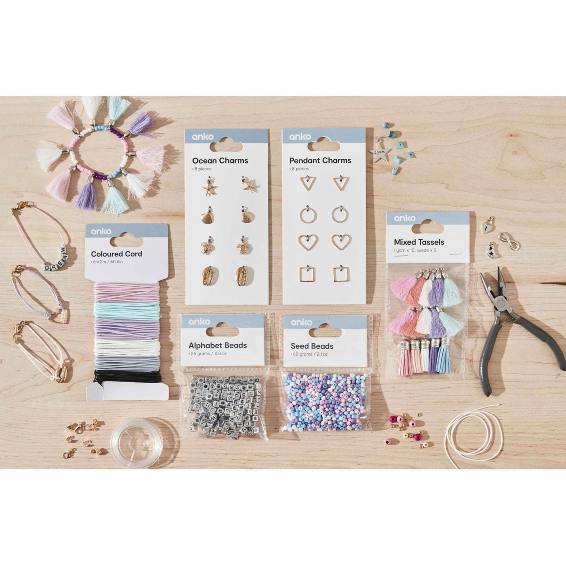 6 Pack Coloured Cord Kmart