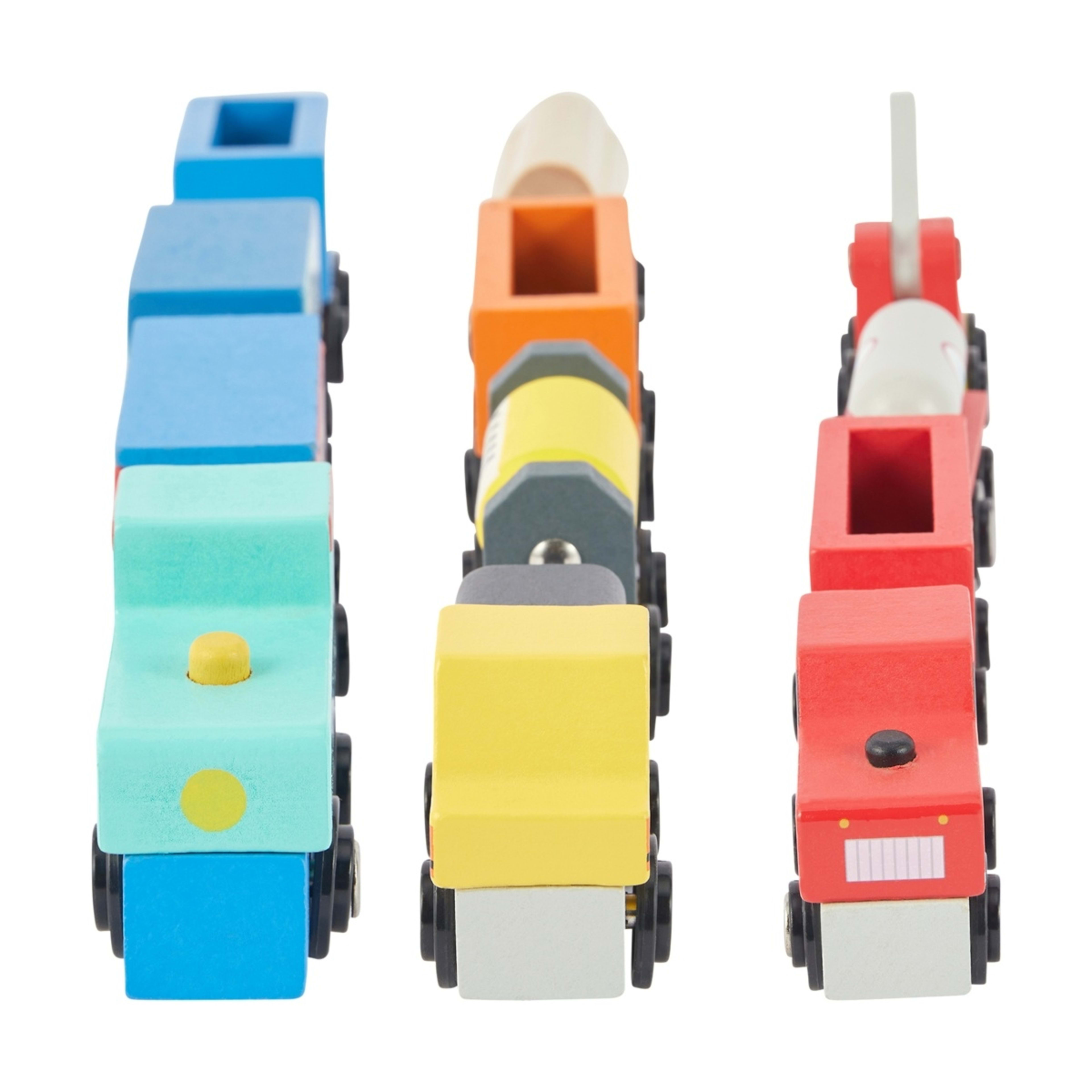 3 Wooden Train and Carriage Set - Assorted, 3 of 9