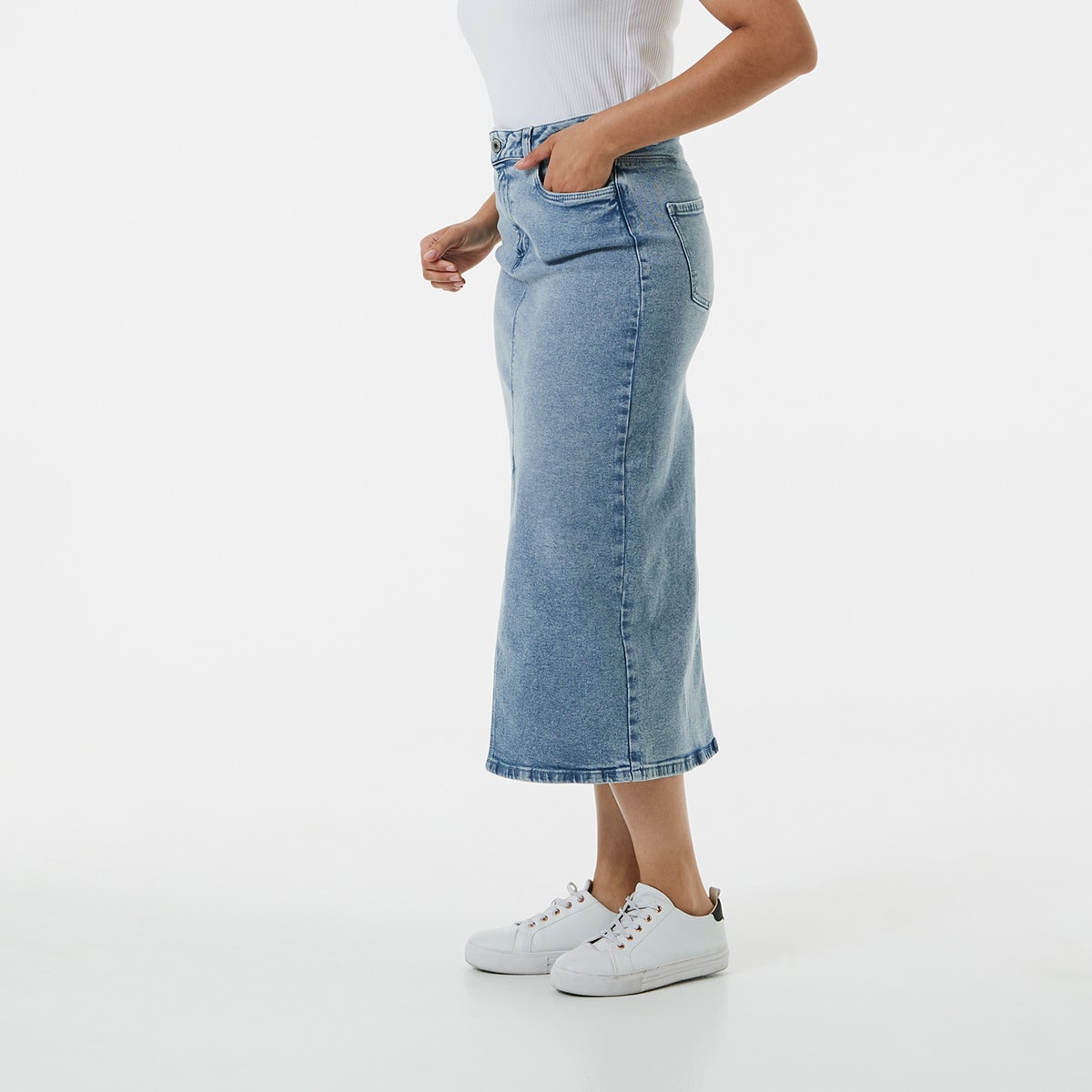 Denim Midi Skirt Kmart