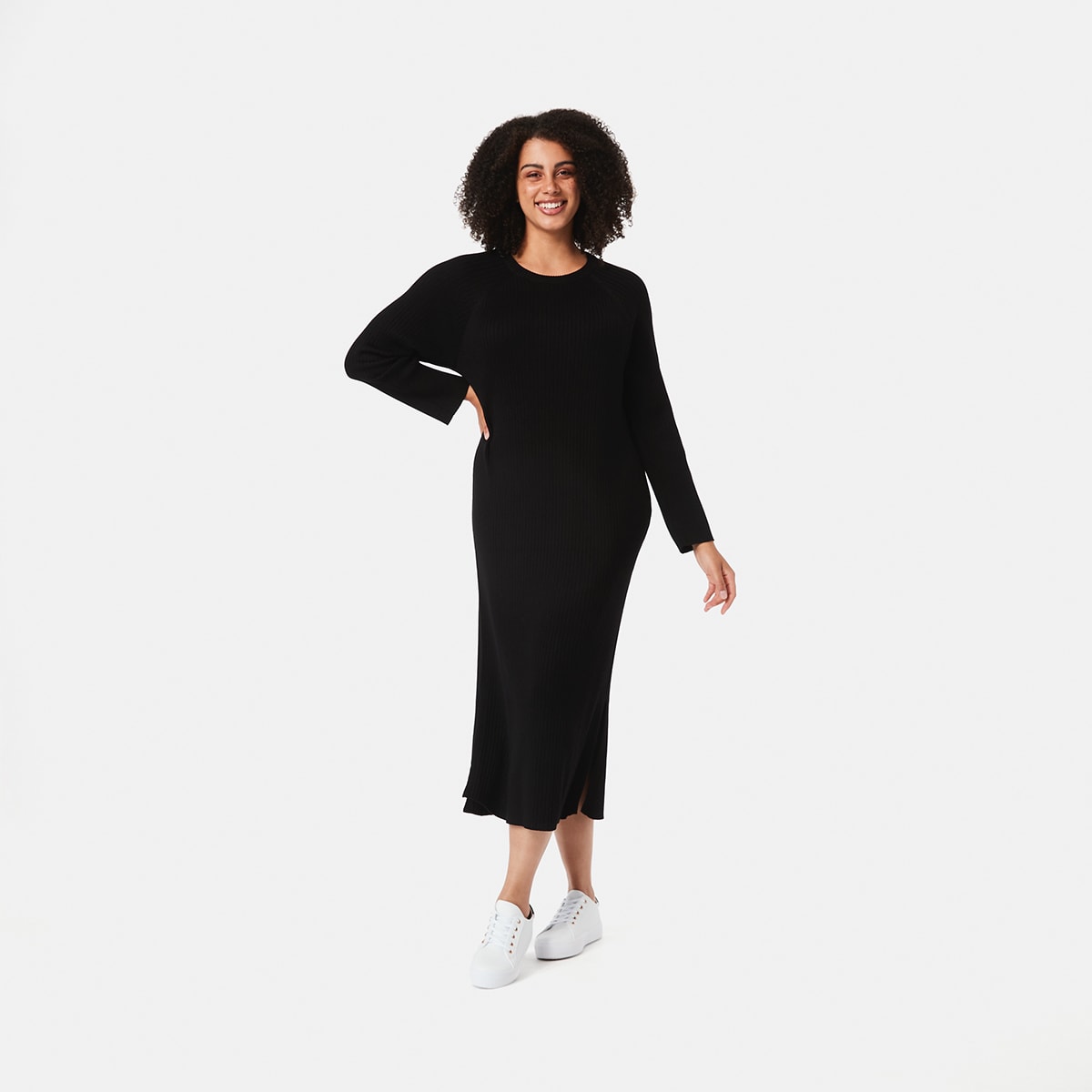 kmart long sleeve midi dress