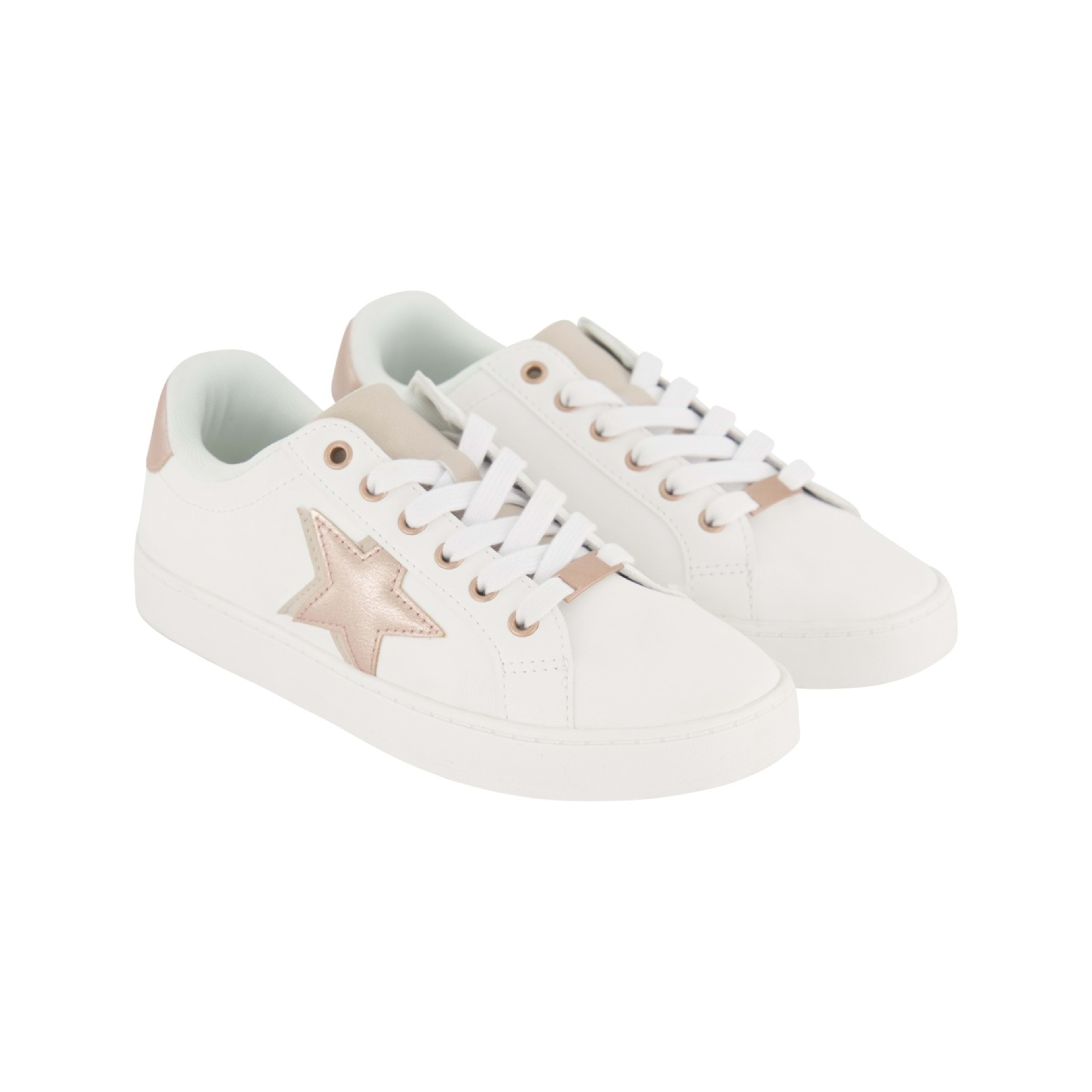 4 Dressy Detail PU Sneakers White, 4 of 5