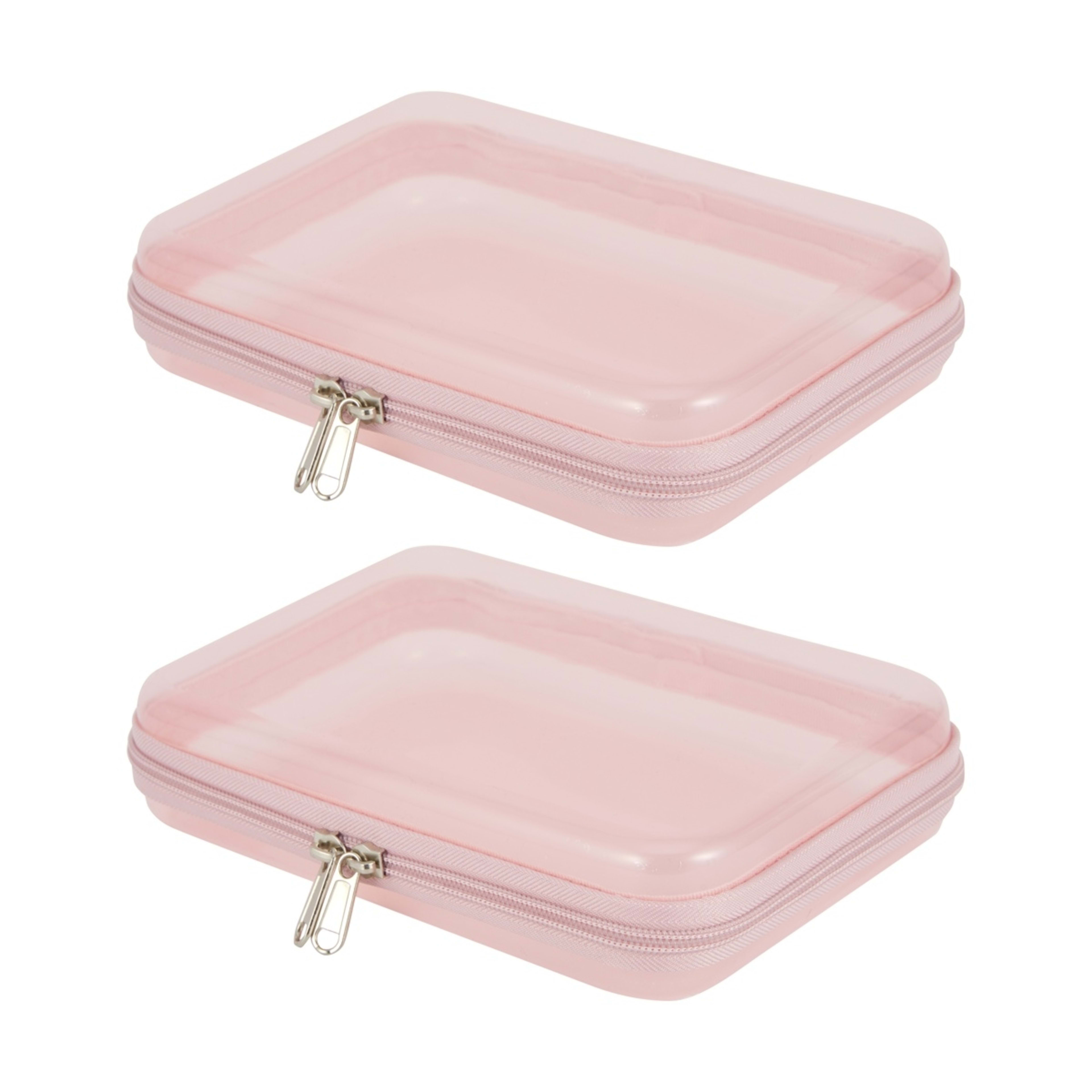 2 2 Pack Clear Packing Cubes - Pink, 2 of 8