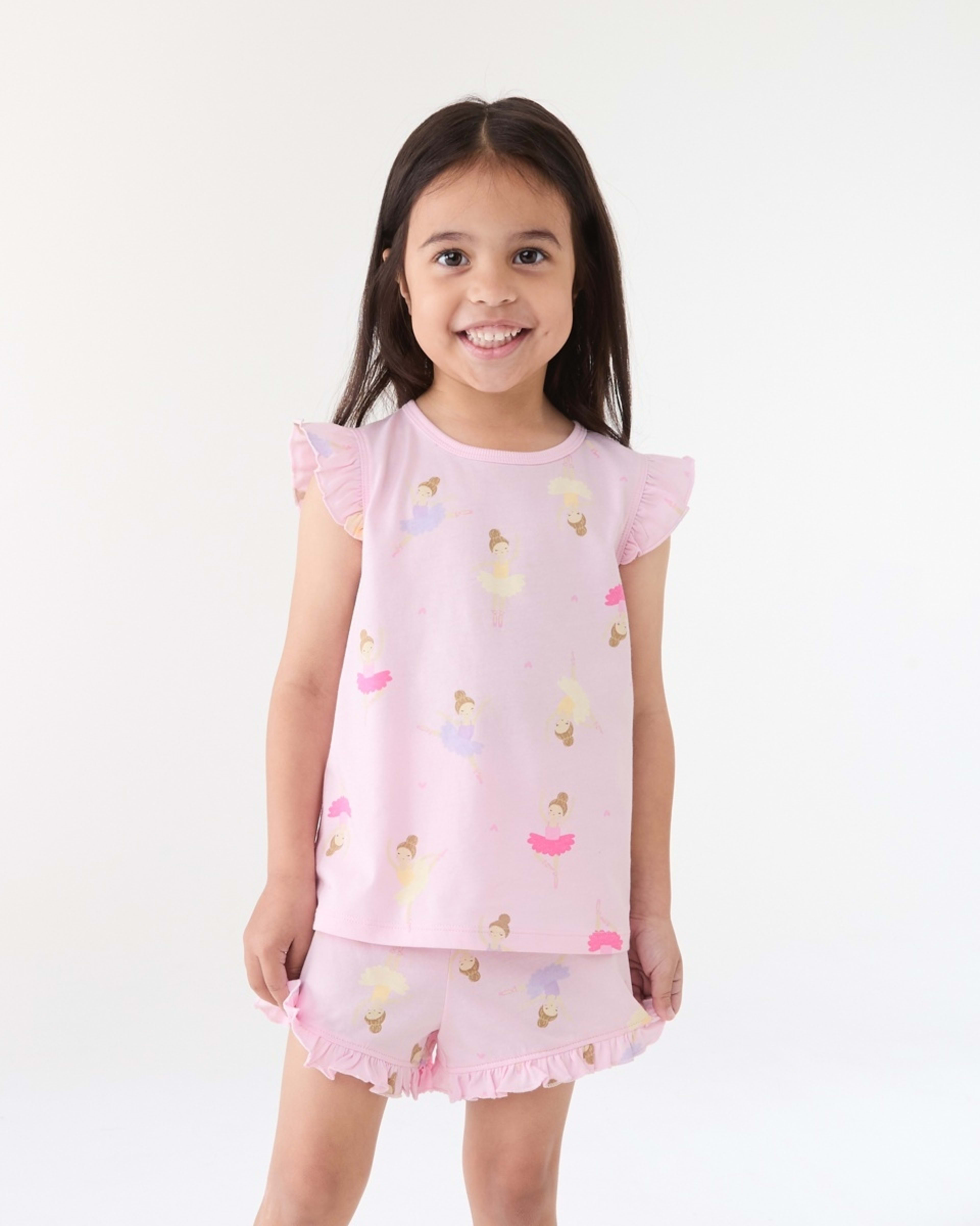 1 Short Sleeve Jersey Pyjama Set PINK BALLERINAS, 1 of 7