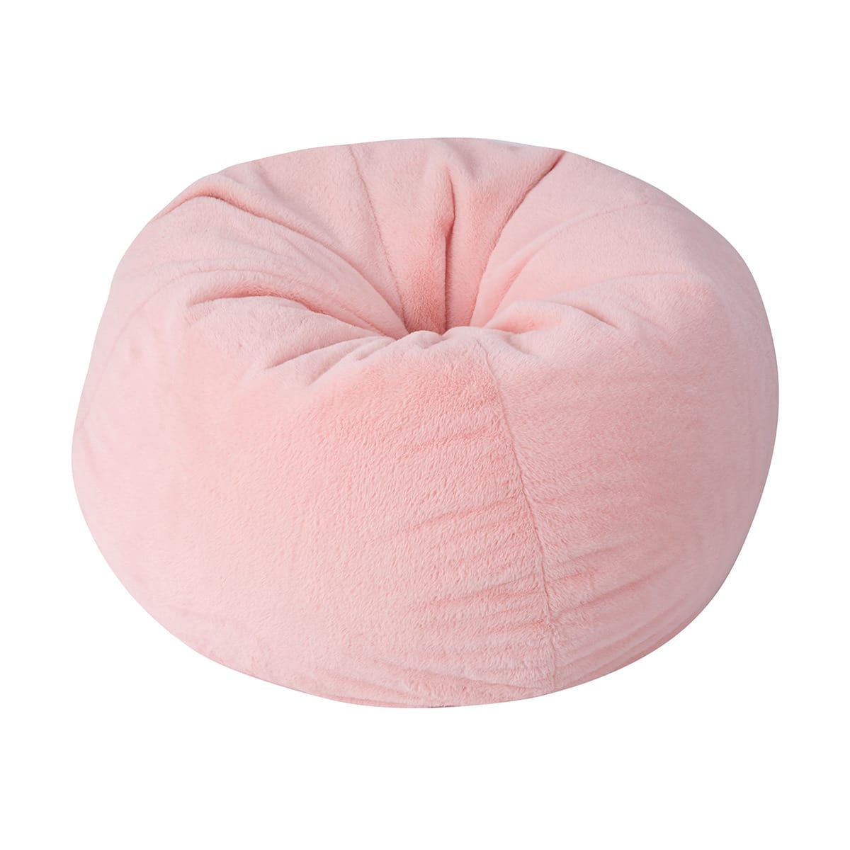 pink fluffy bean bag cover