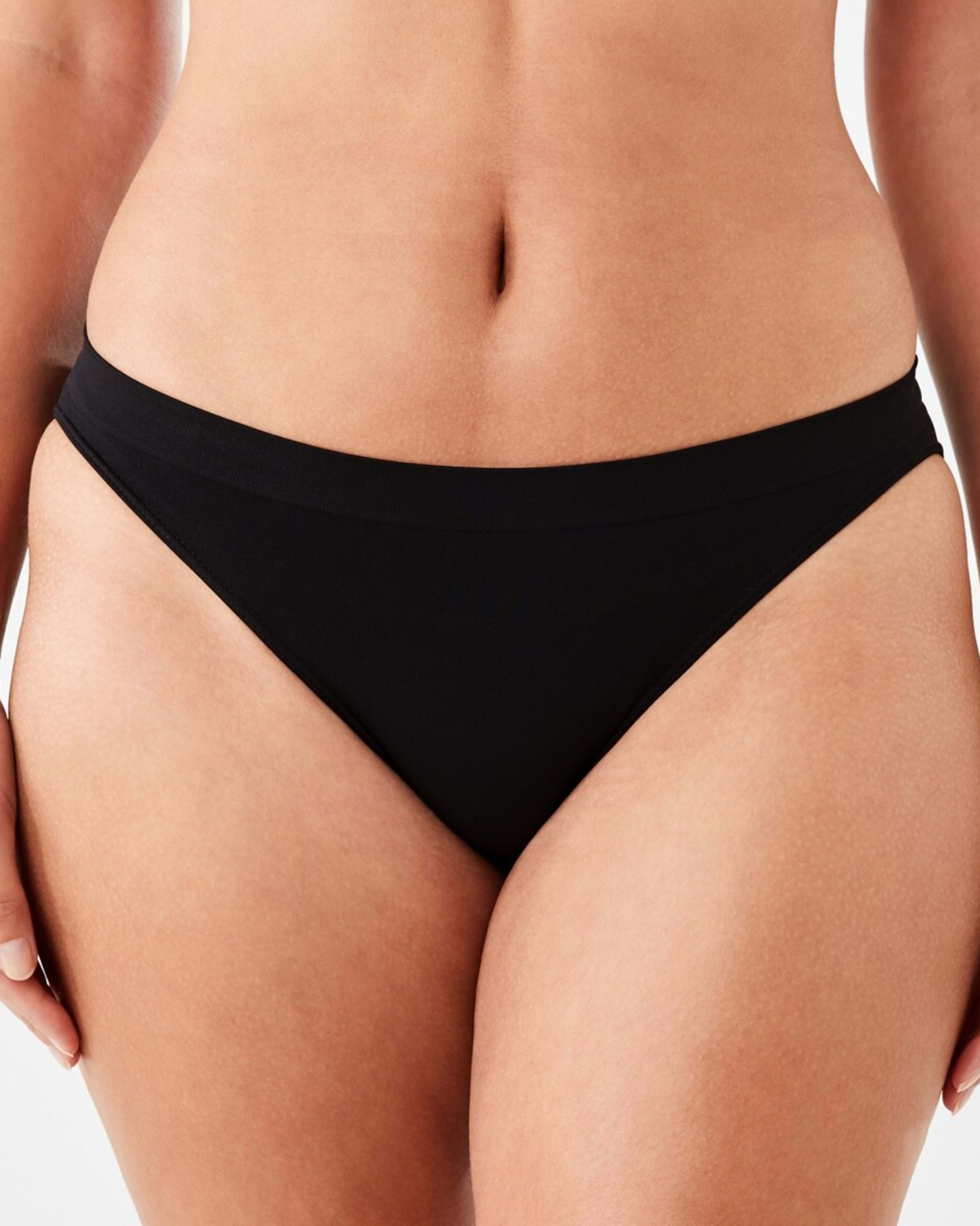 1 Ultra Smooth Seamfree Bikini Briefs Black, 1 of 4