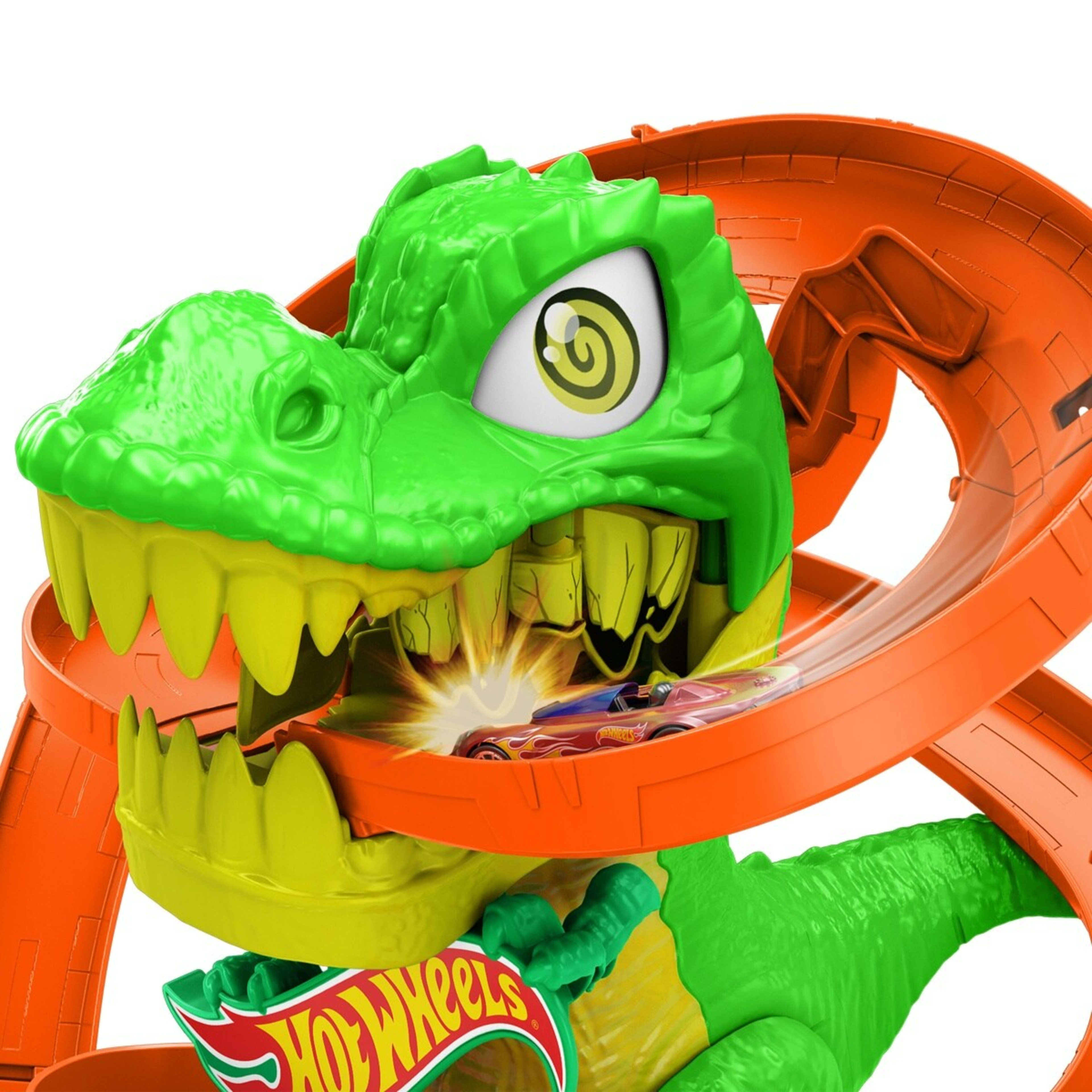 3 Hot Wheels City T-Rex Blaze Battle Playset, 3 of 5