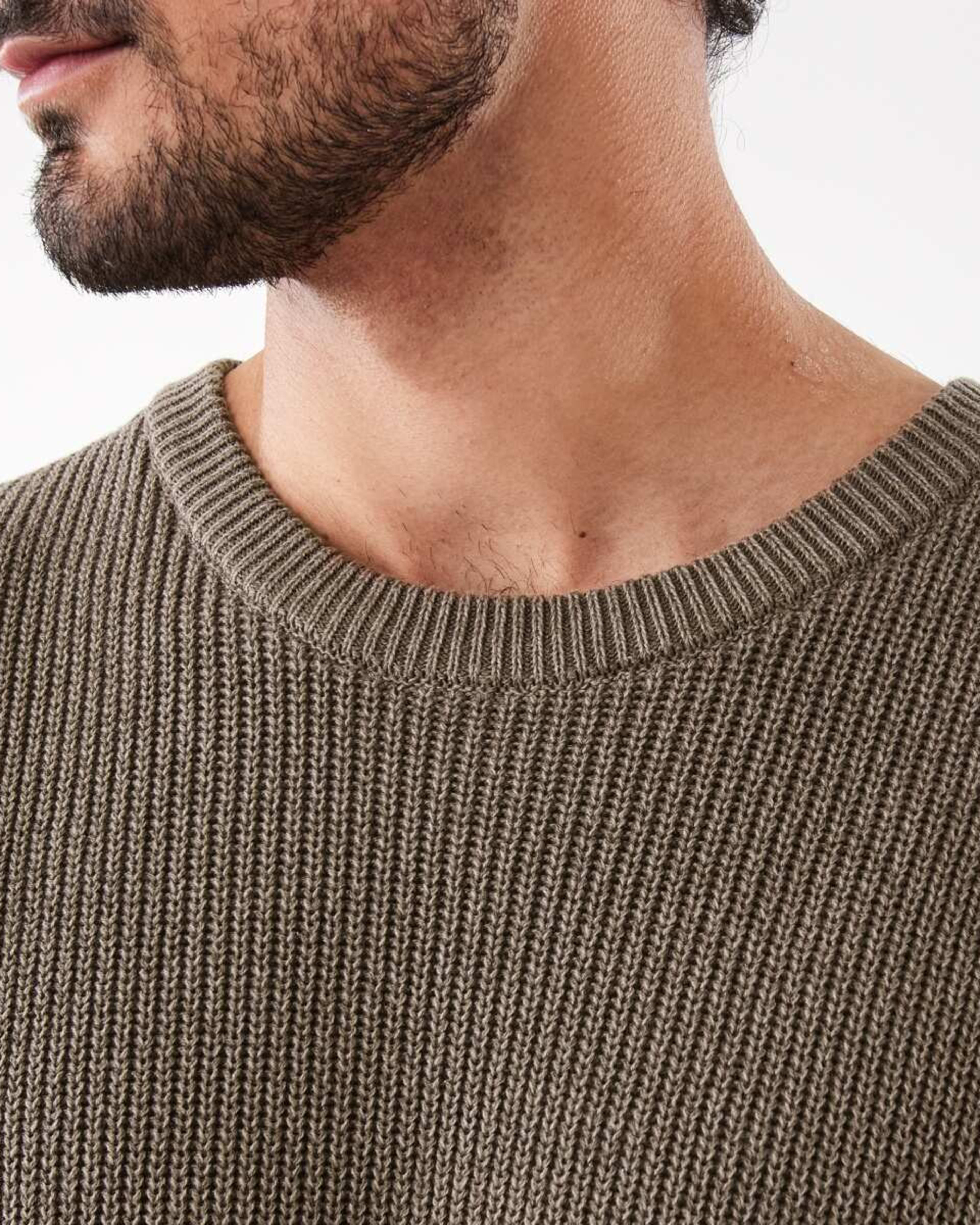 6 Textured Crew Knit Jumper Brn Eagle, 6 of 6