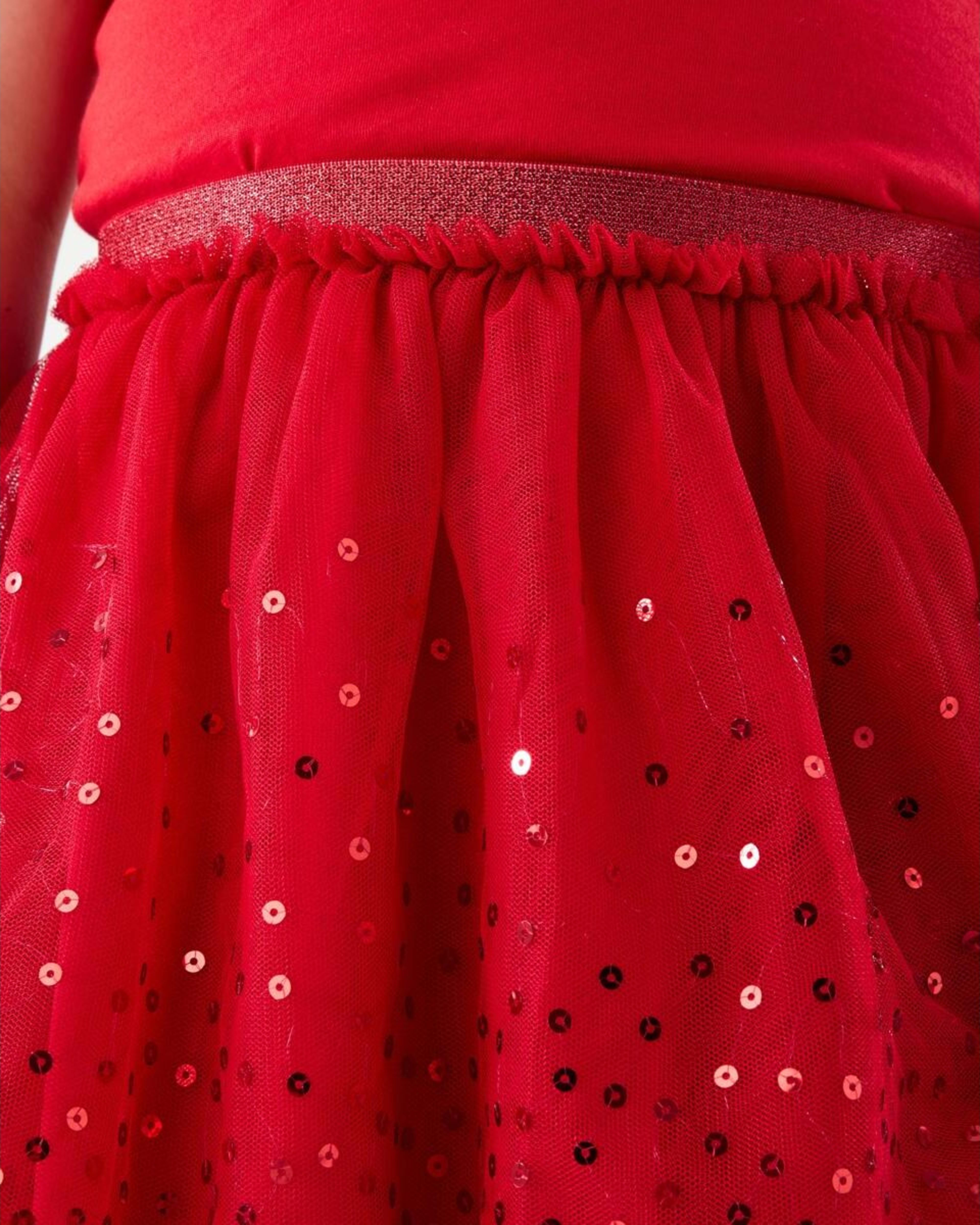 4 Christmas Sequin Tutu Skirt Strawberry, 4 of 7