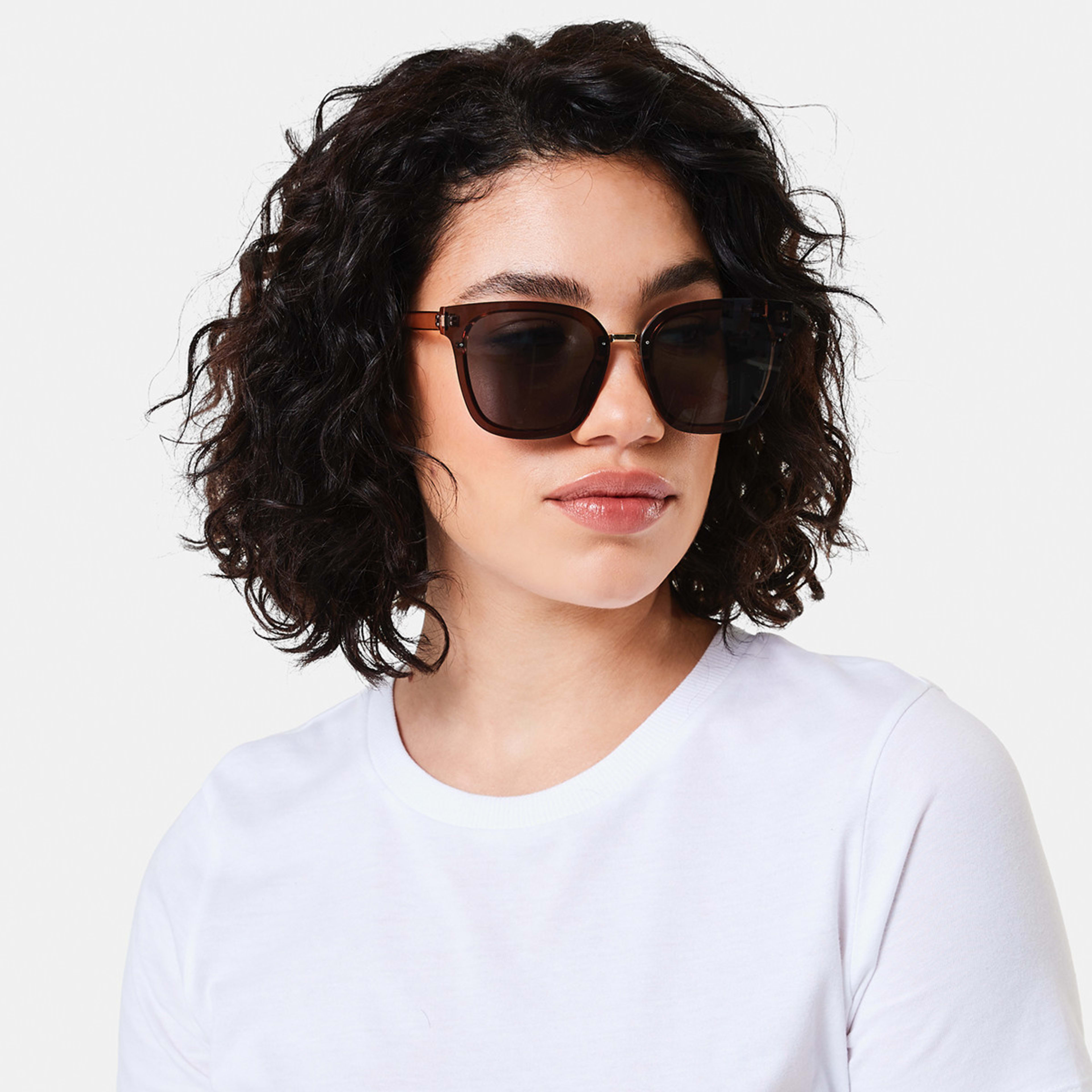 5 Oversized Square Frame Sunglasses Smoke Black, 5 of 6