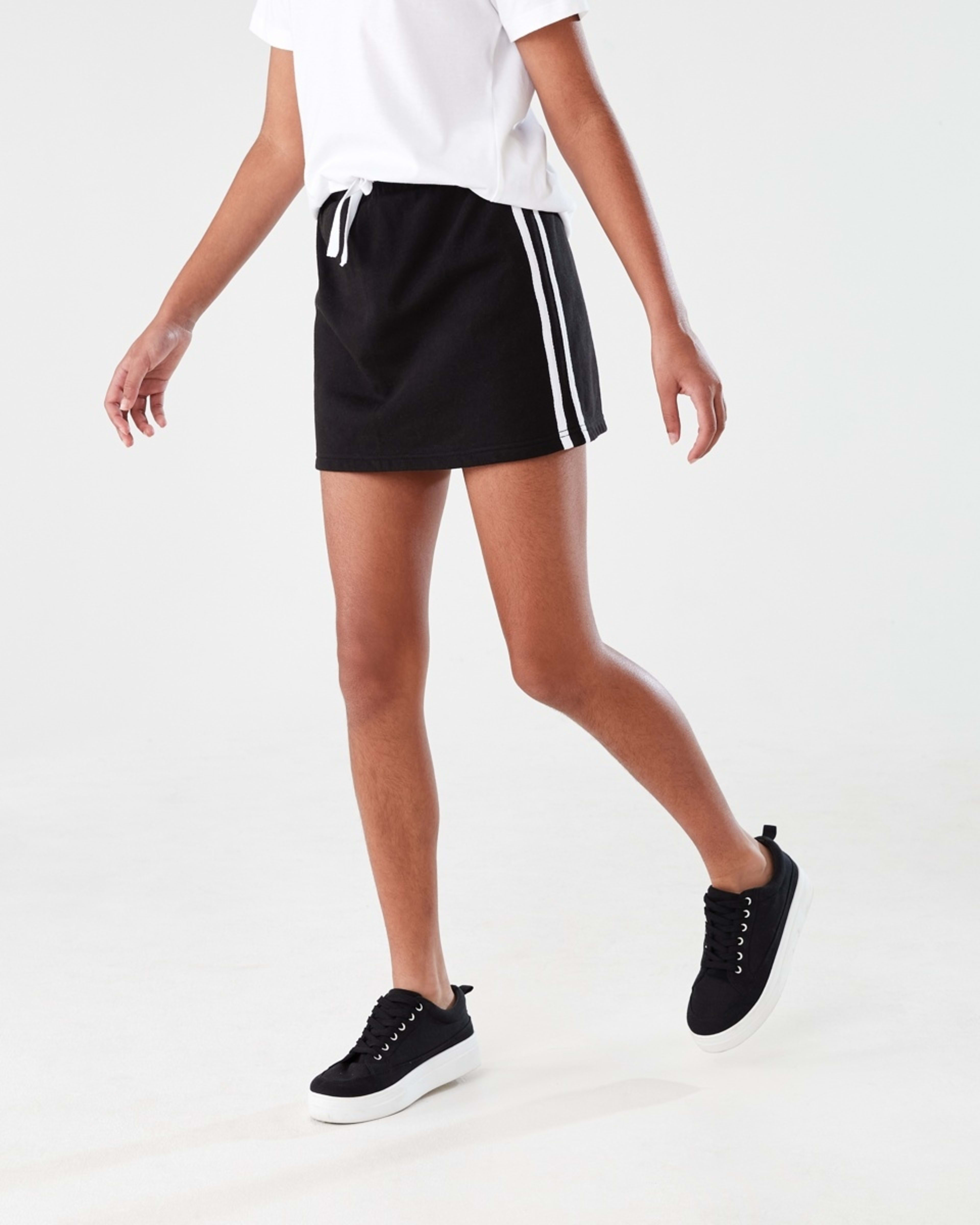 1 French Terry Skirt BLACK, 1 of 6