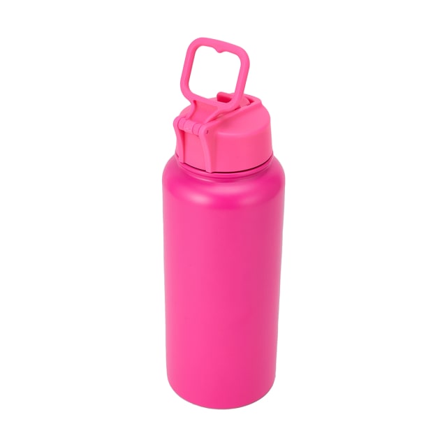 960ml Fluro Pink Double Wall Insulated Cylinder Drink Bottle - Kmart