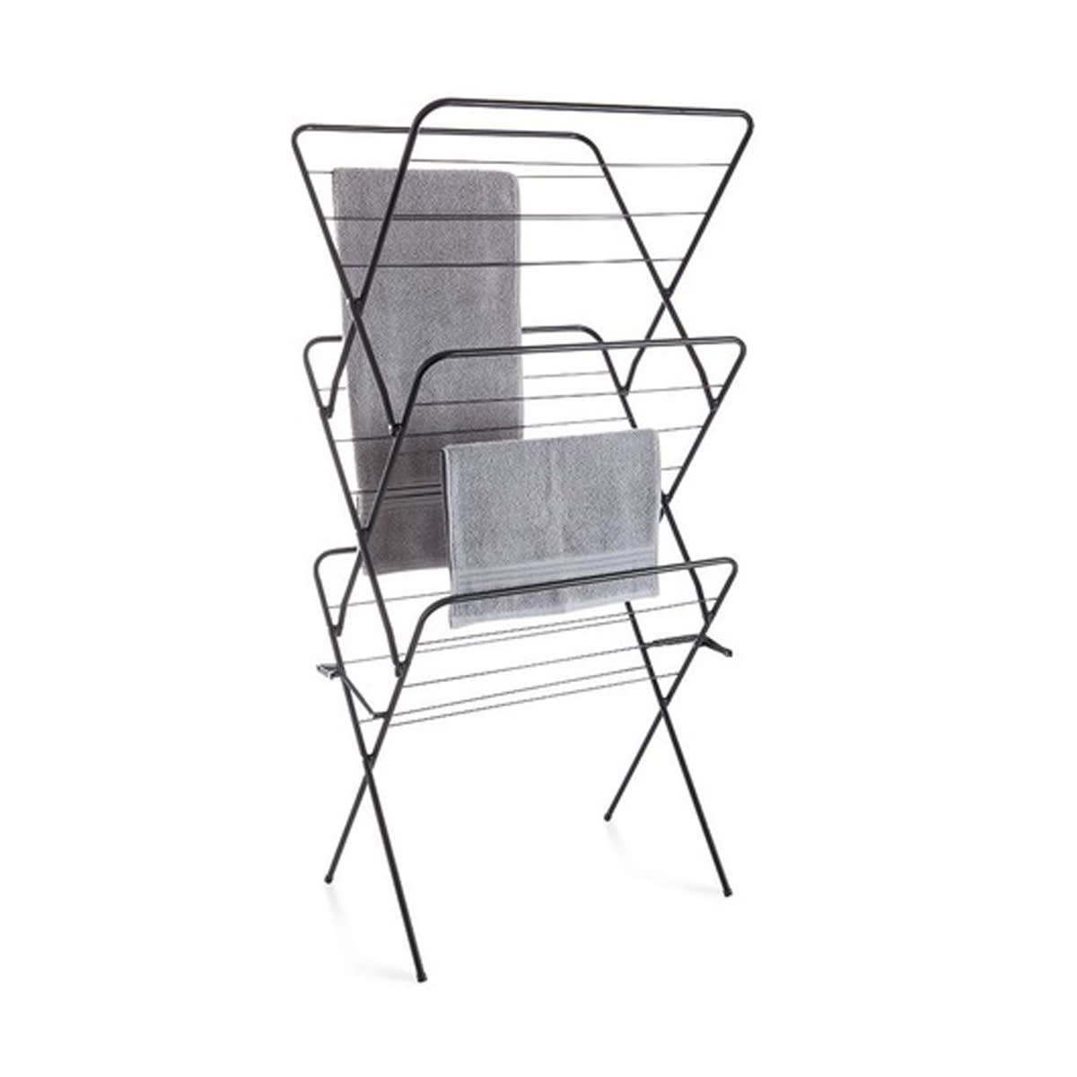 Concertina Clothes Airer Black Kmart