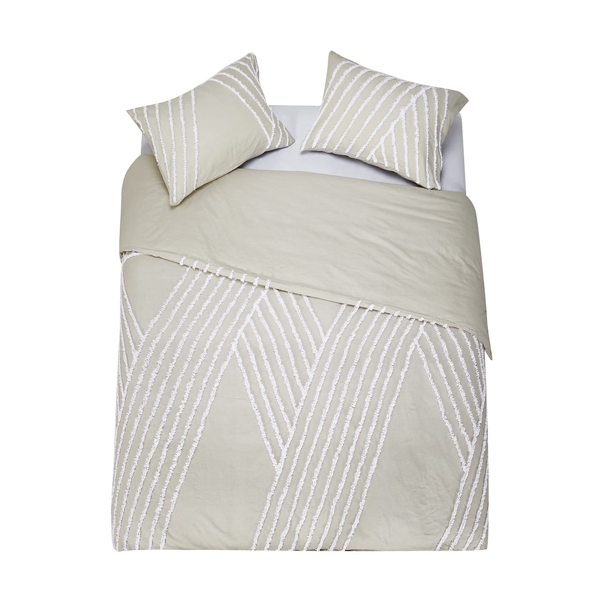 Phoenix Cotton Quilt Cover Set King Bed, Beige Kmart