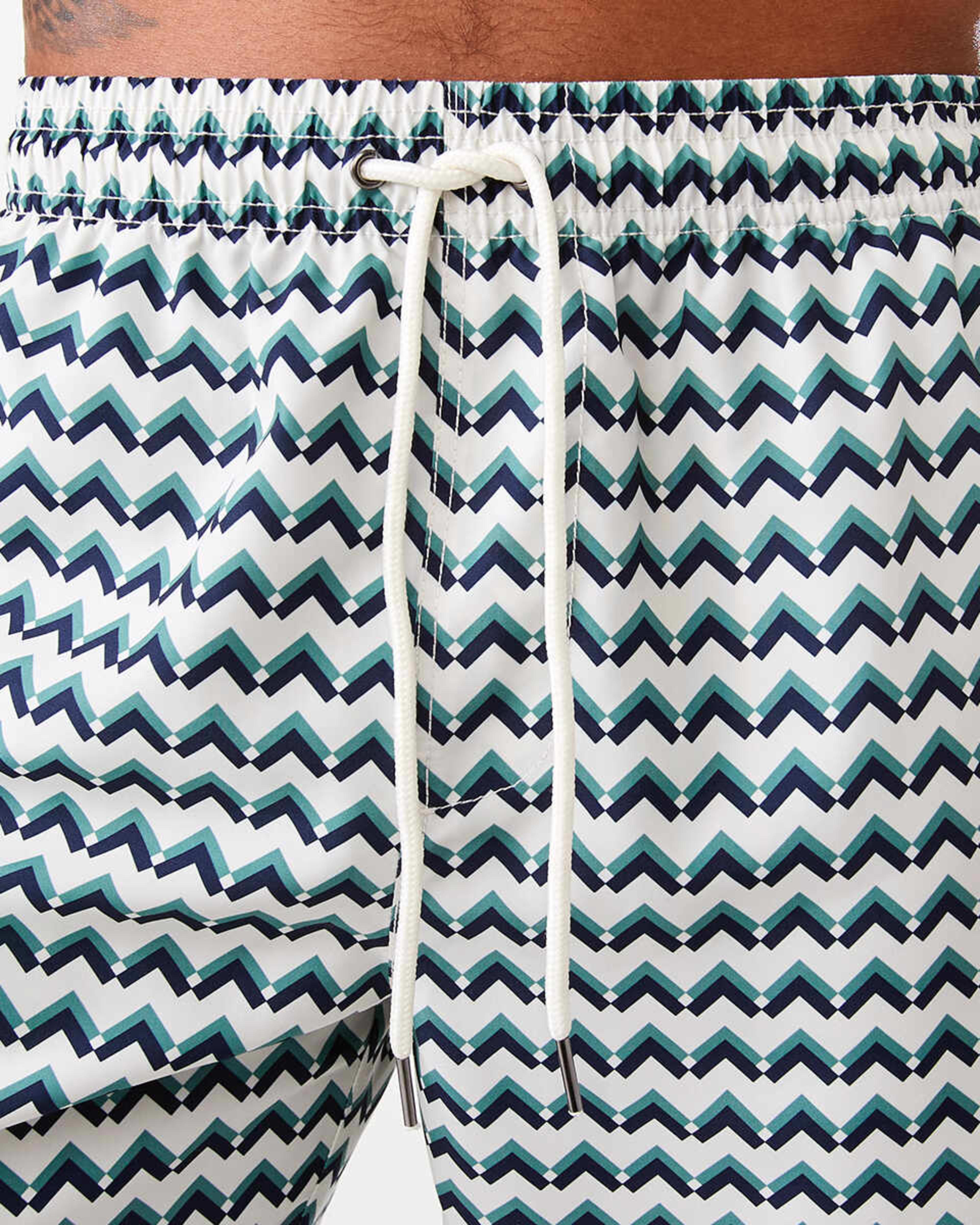 4 Mid Length Boardshorts Wht Zigzag, 4 of 7