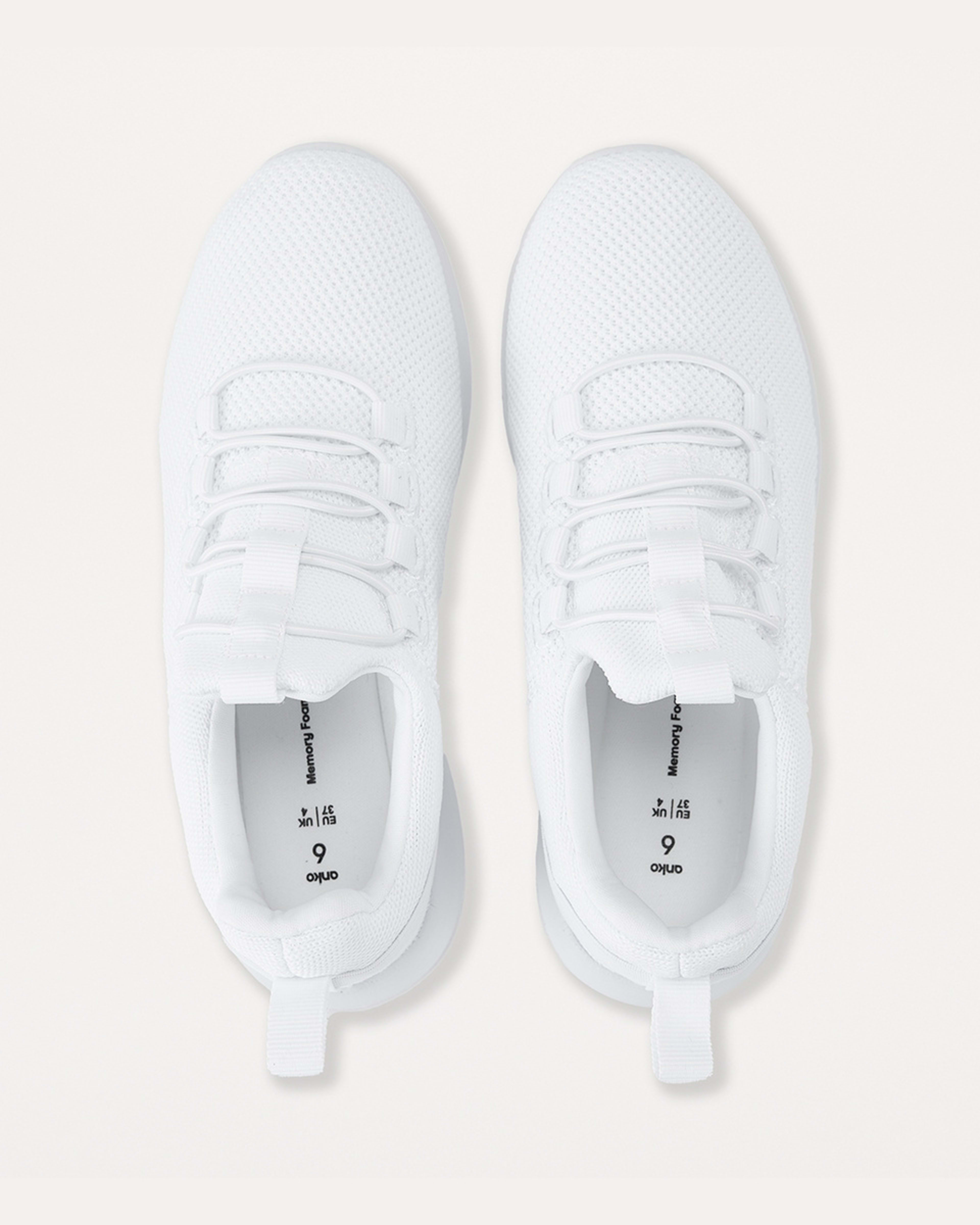 2 Comfort Sneakers with Elastic Laces WHITE, 2 of 5