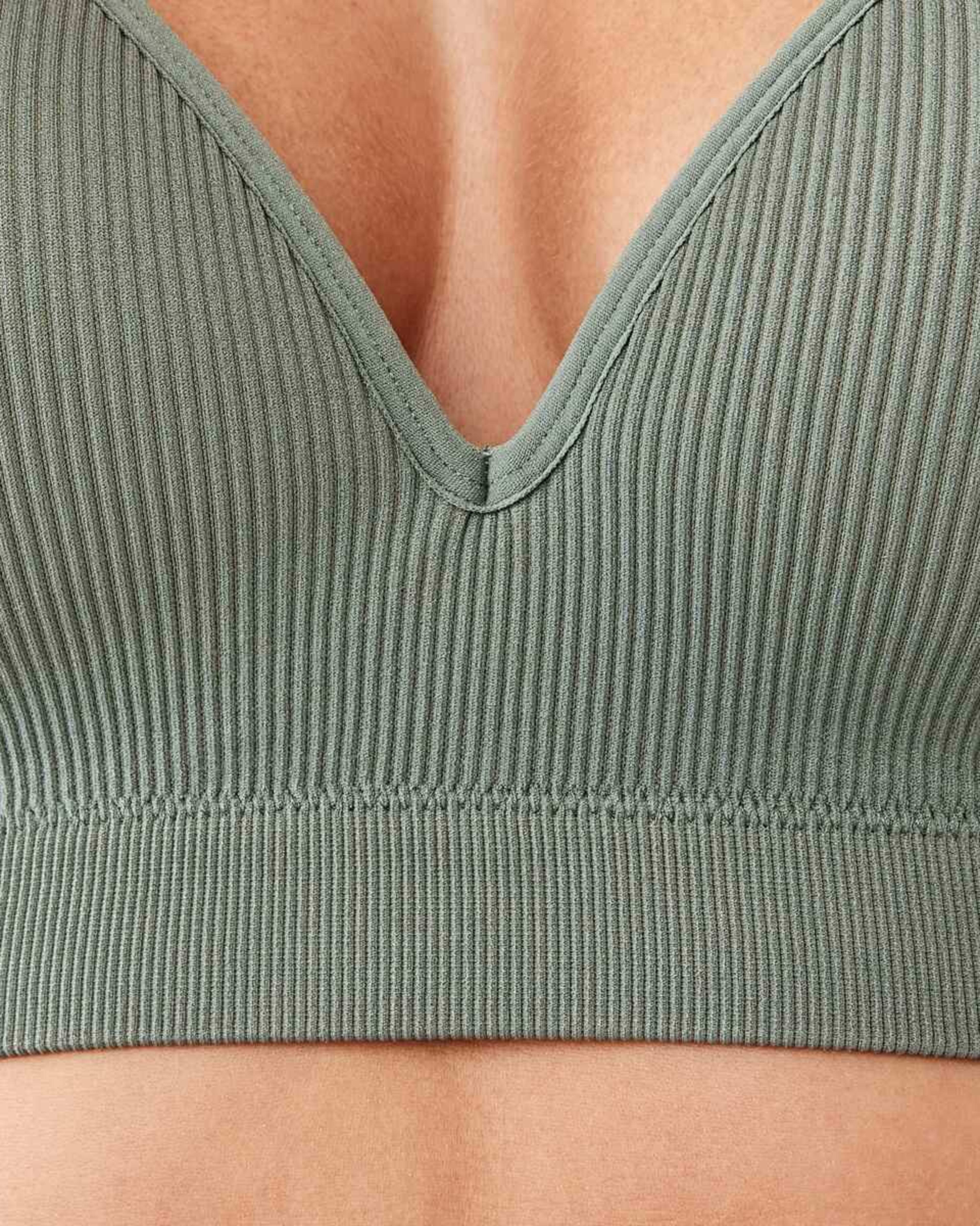 6 Seamfree Rib T-shirt Bra SMOKEY GREEN, 6 of 6