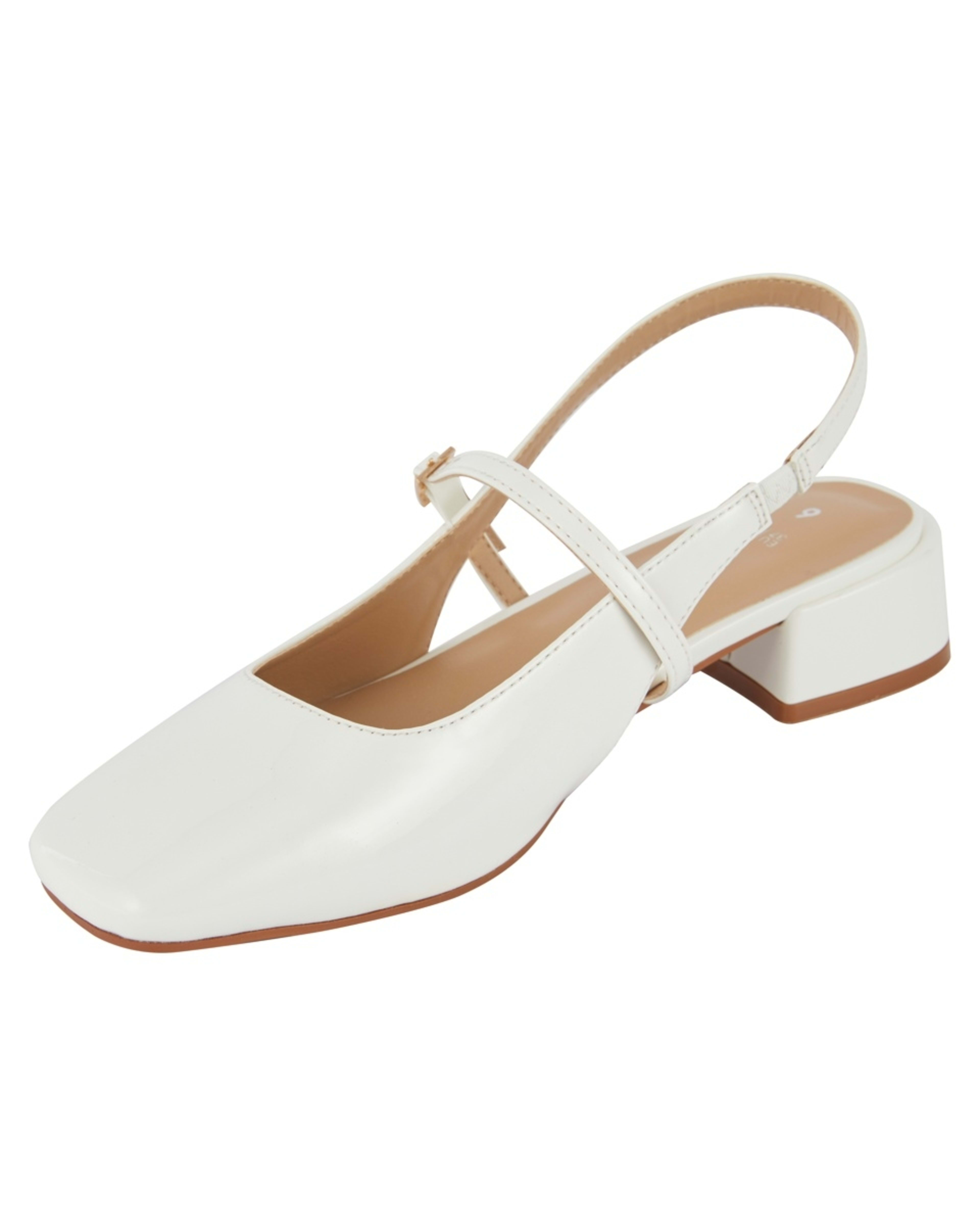 3 Low Block Heels Snw White, 3 of 5