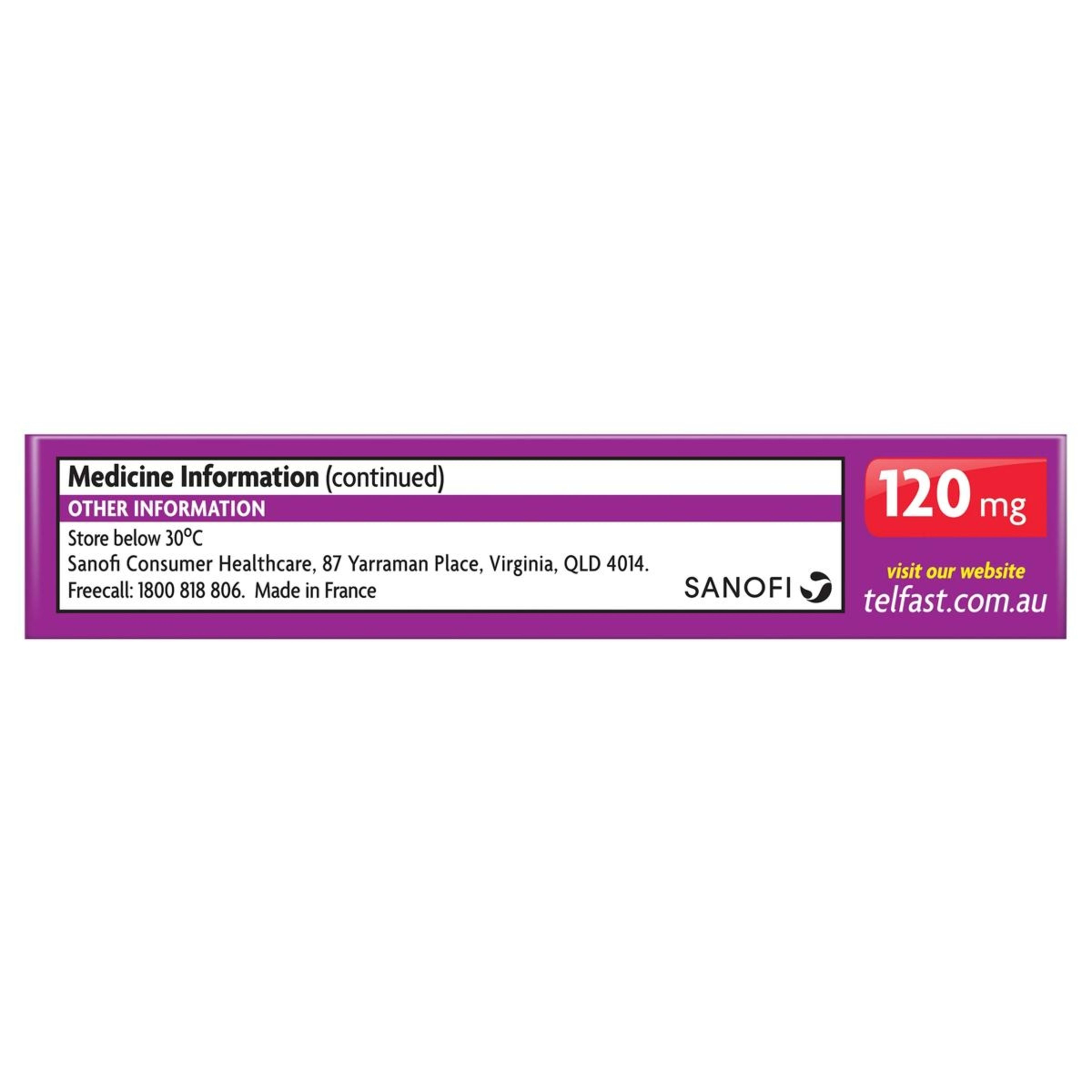 4 10 Pack Telfast Fexofenadine Hydrochloride 120mg Tablets, 4 of 10