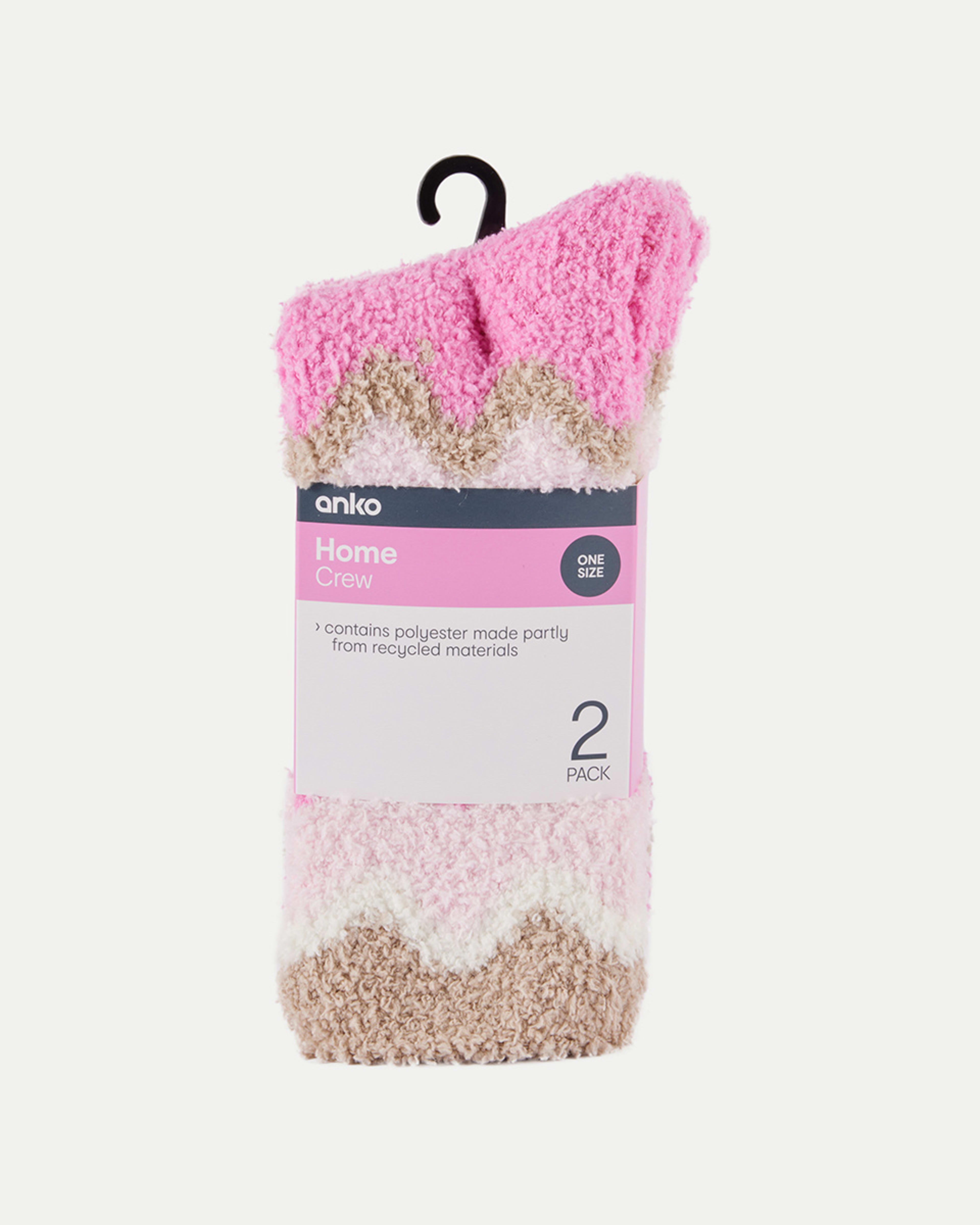 3 2 Pack Plush Homesocks Wavy, 3 of 3