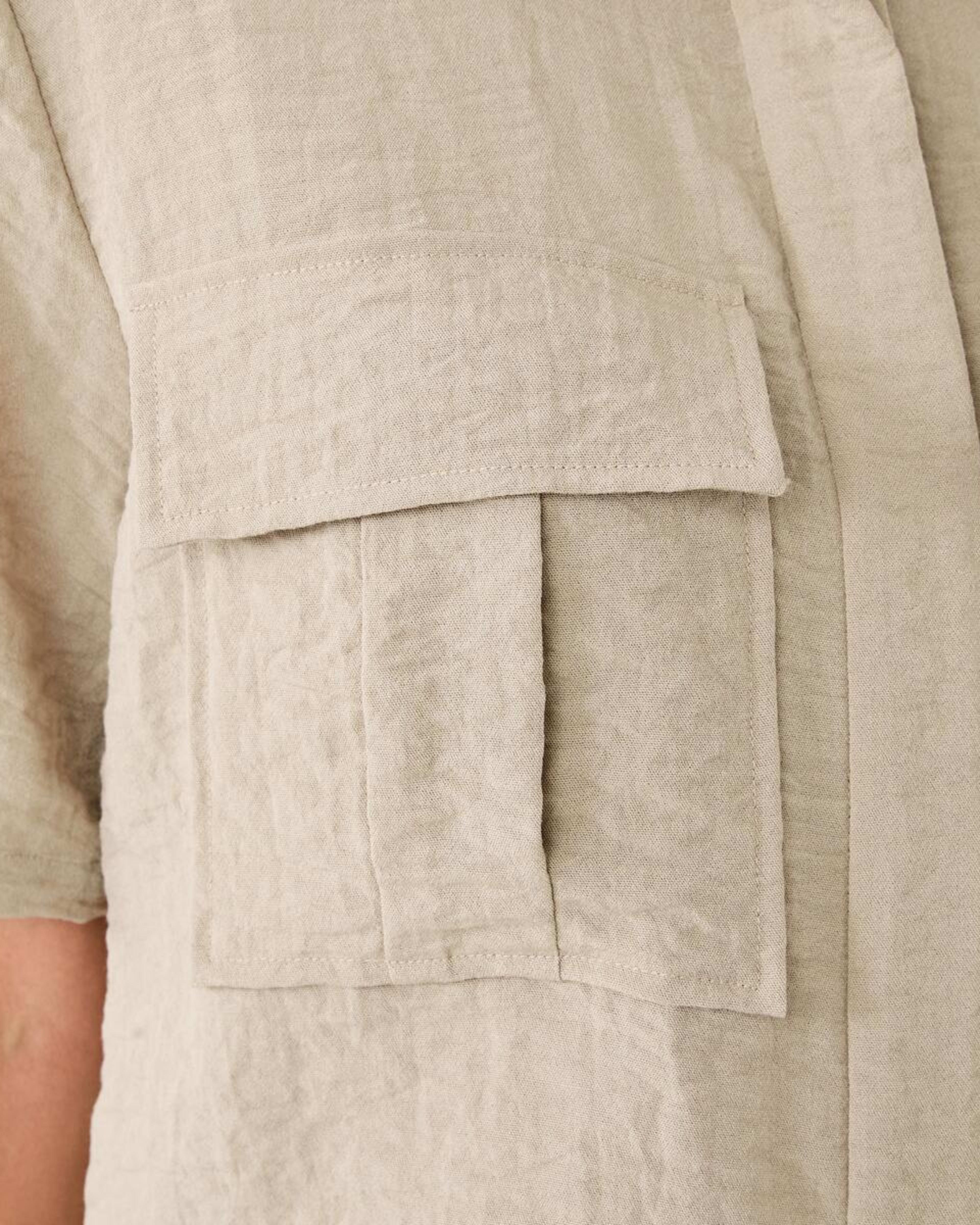 6 Short Sleeve Double Pocket Utility Shirt Peanut, 6 of 6