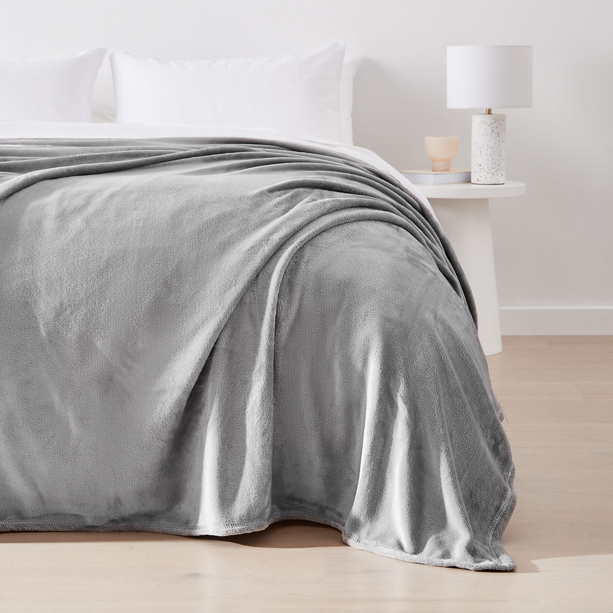 Soft Touch Blanket Double Queen Bed Grey Kmart NZ