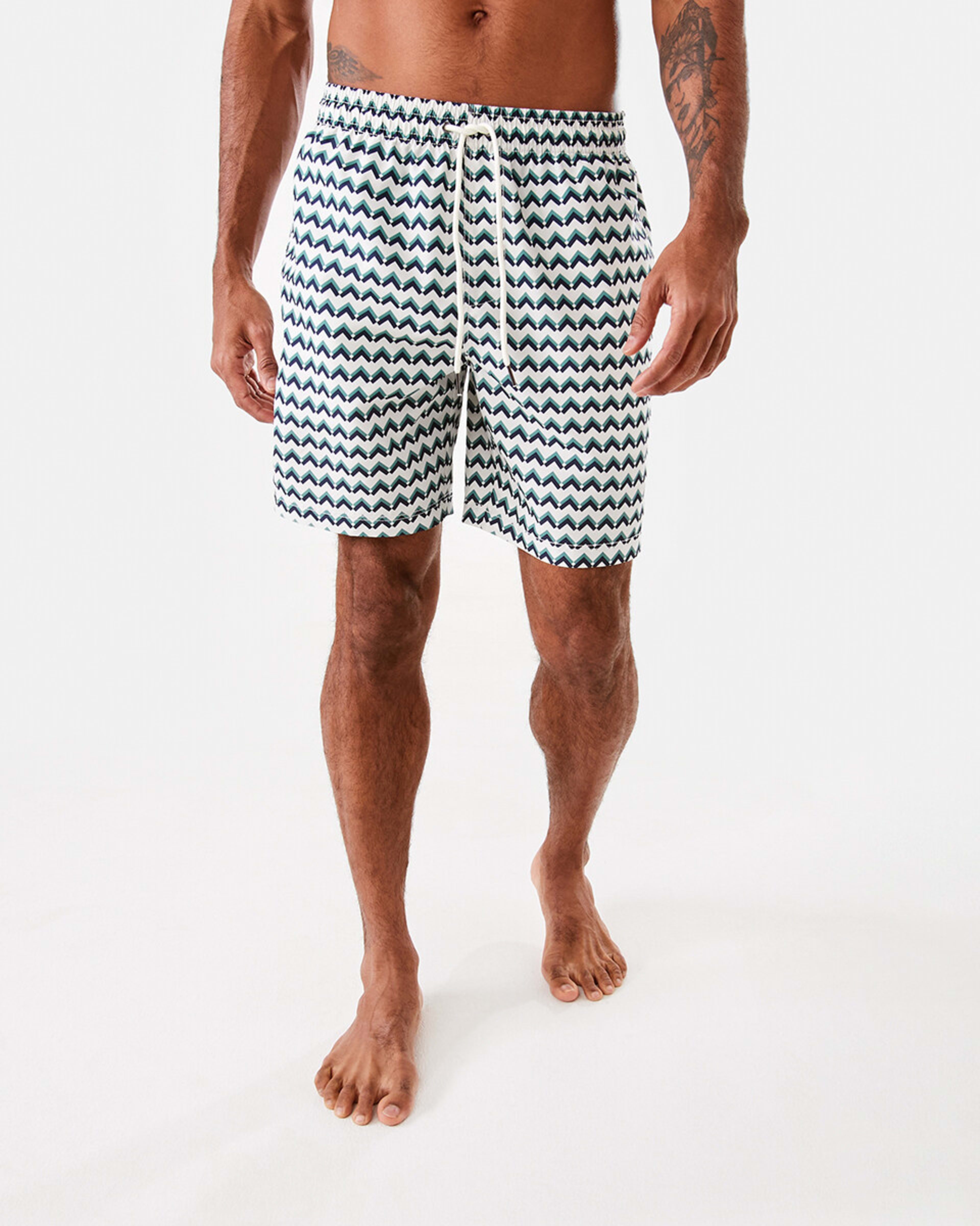 7 Mid Length Boardshorts Wht Zigzag, 7 of 7