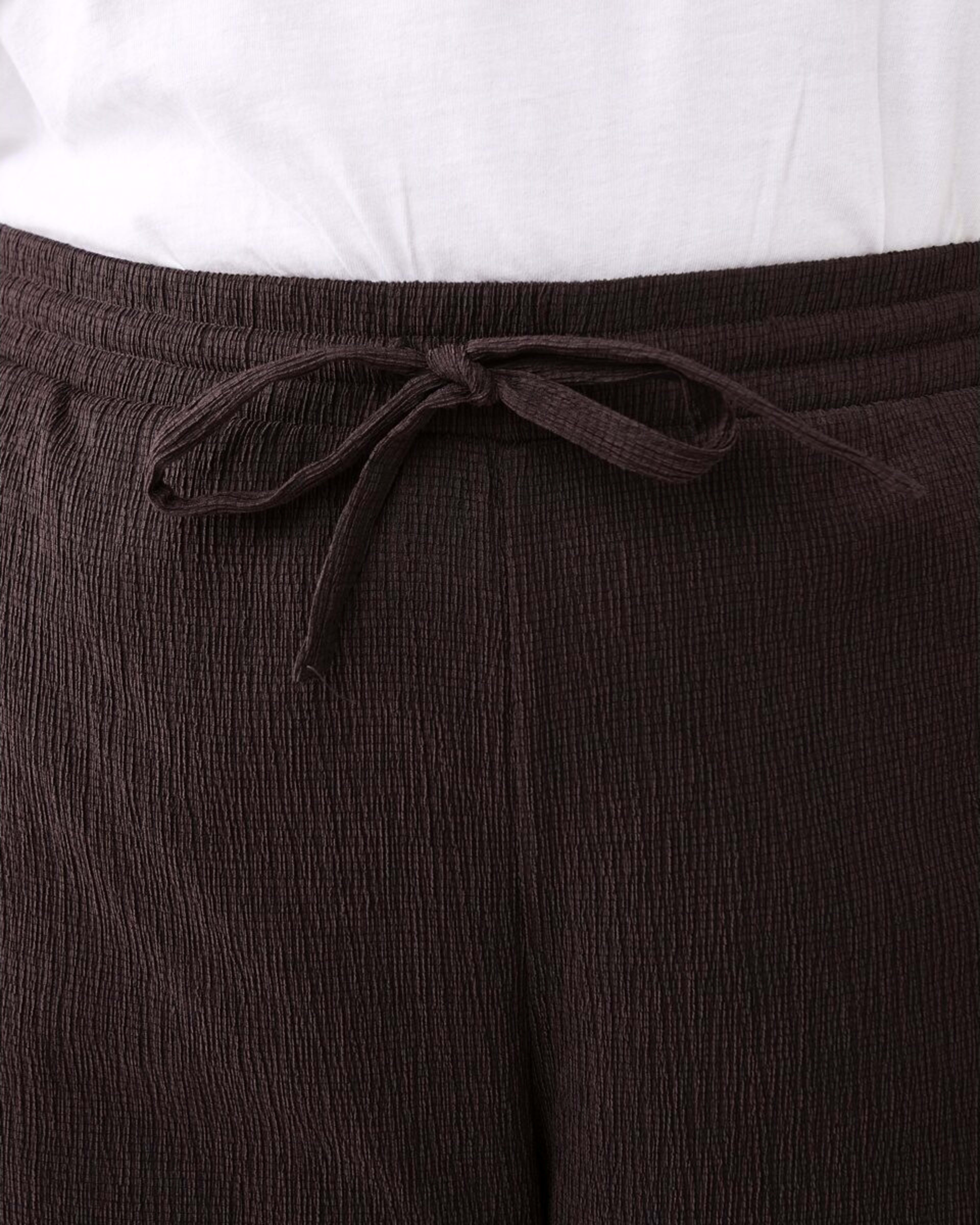 4 Curve Textured Wide Leg Pants Choc Plum, 4 of 5
