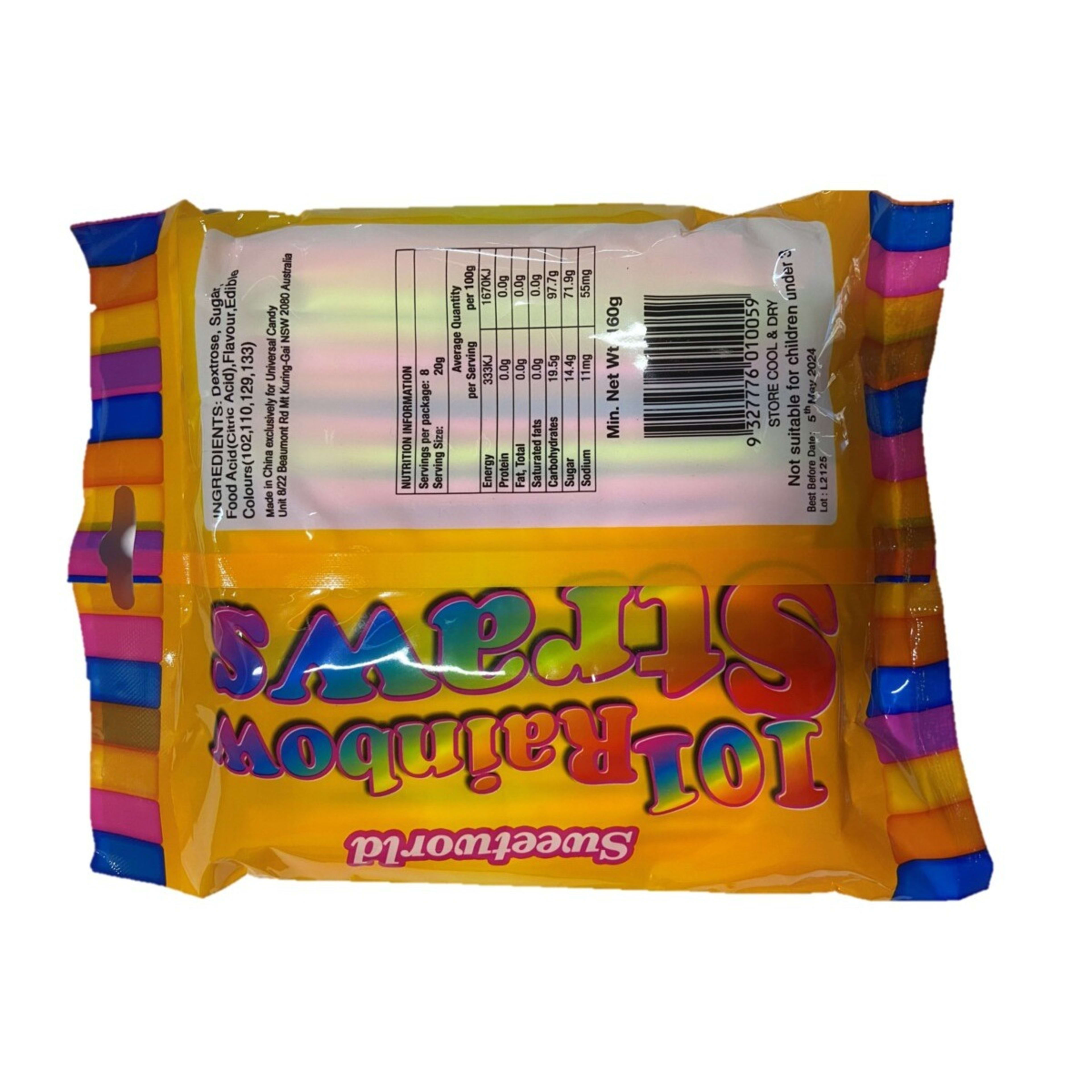 2 Sweetworld 101 Rainbow Straws 160g, 2 of 2