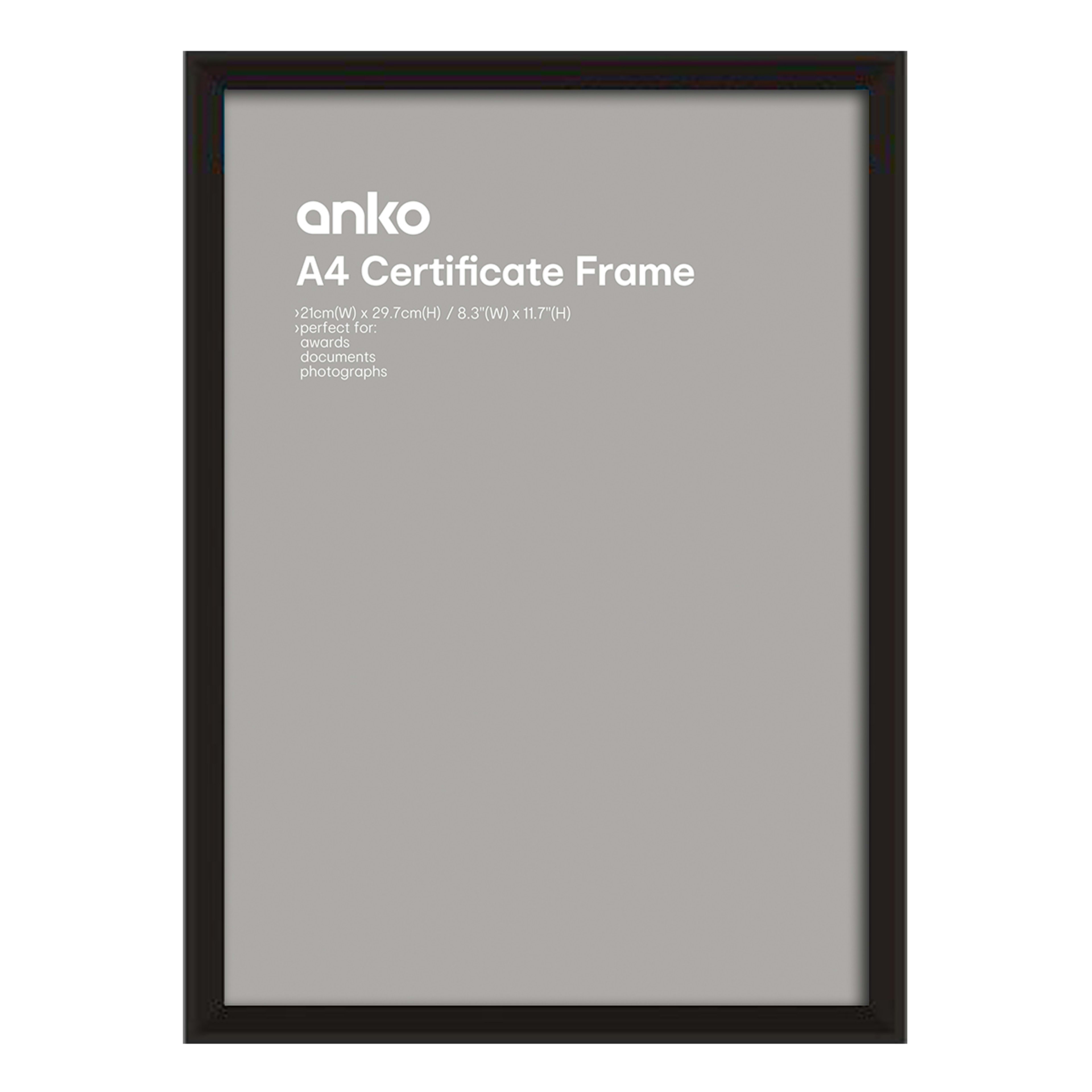 1 Norway Certificate Frame - A4, Black