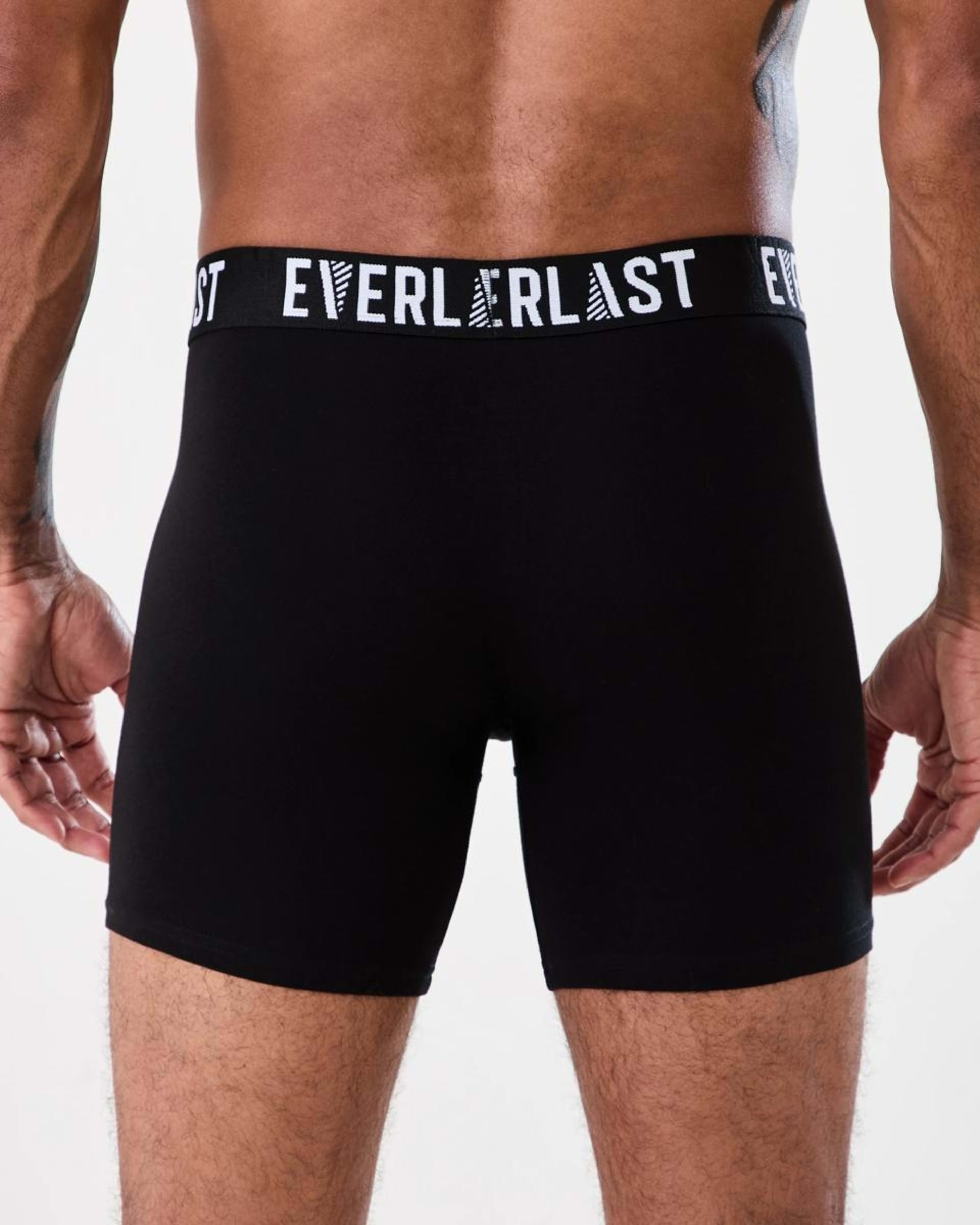 6 3 Pack Everlast Mens Mid Length Trunks EVERLAST BLACK, 6 of 8