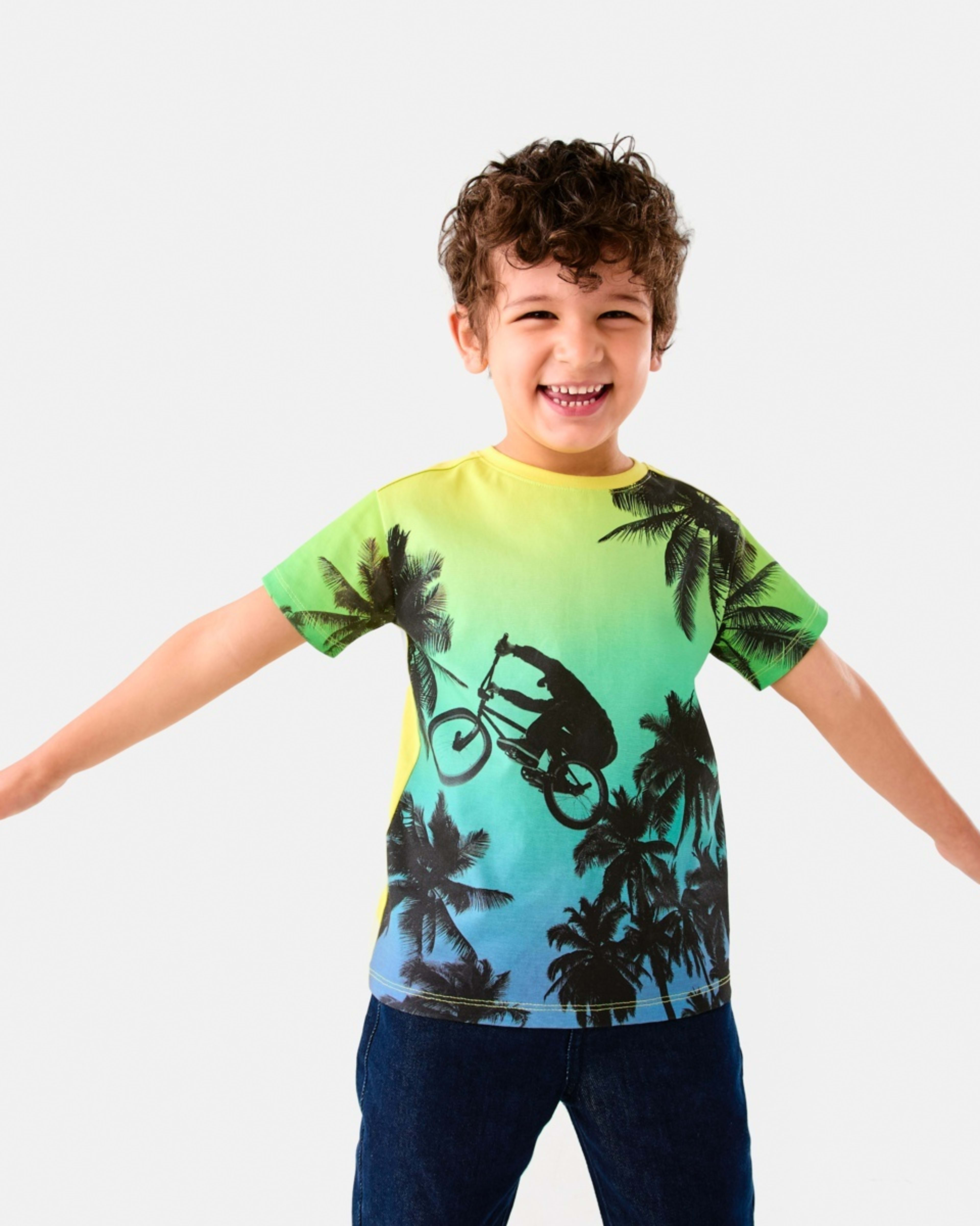 1 Digital Print T-shirt Ombre Bmx