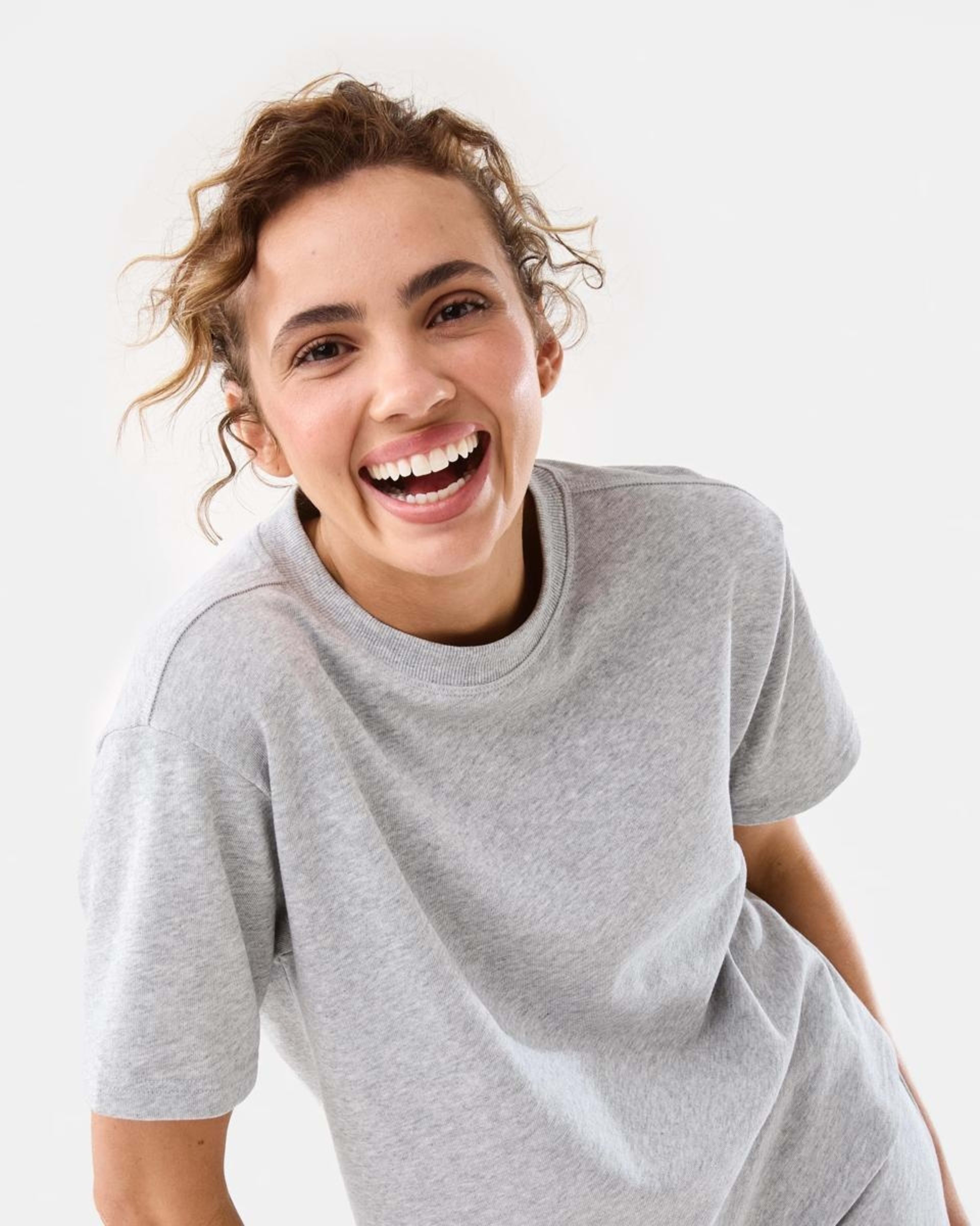 5 Active Womens Terry T-shirt SOFT GREY MARLE, 5 of 7