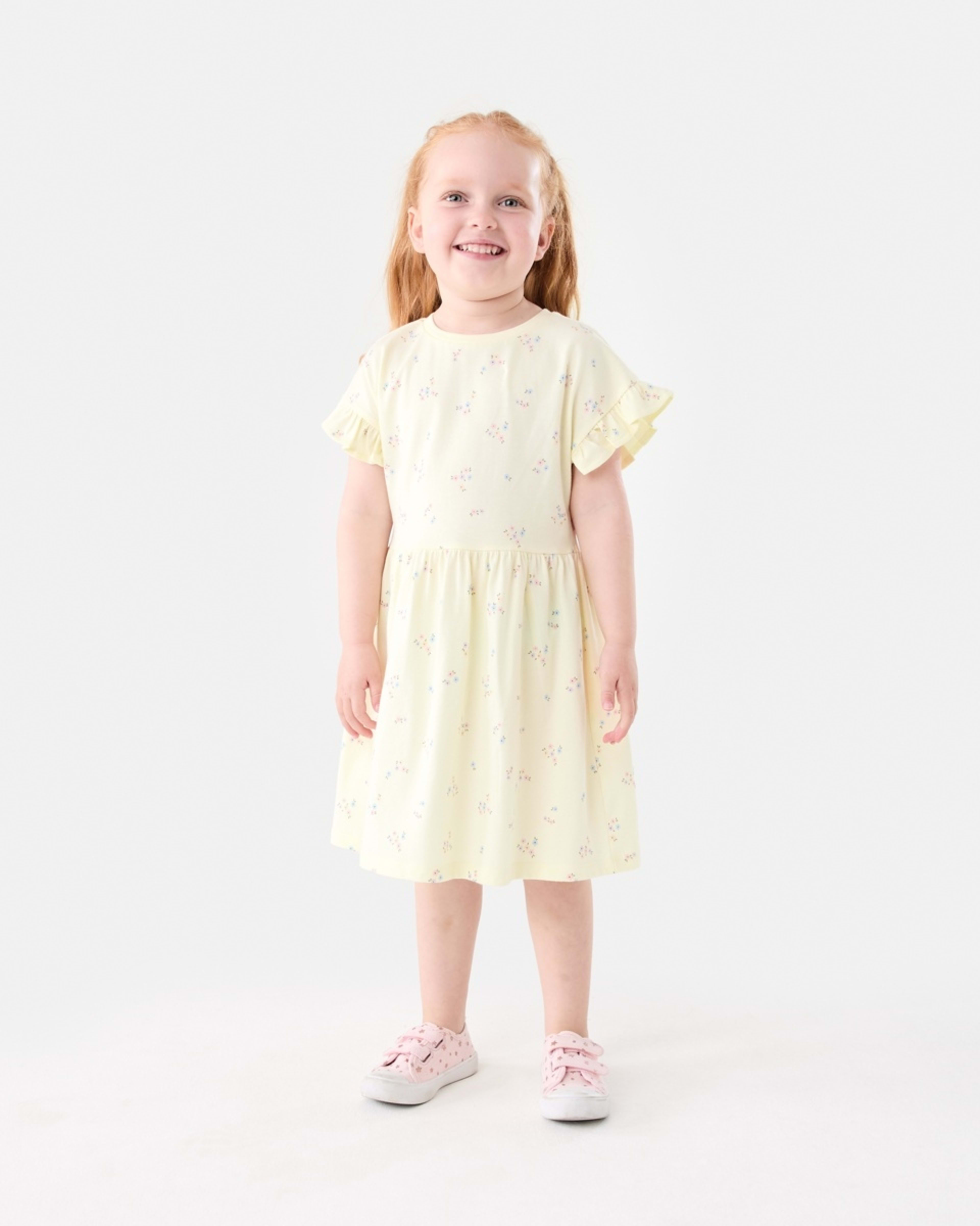 6 Jersey Dress BLUSH BLOOMS FLORALS SORBET, 6 of 7