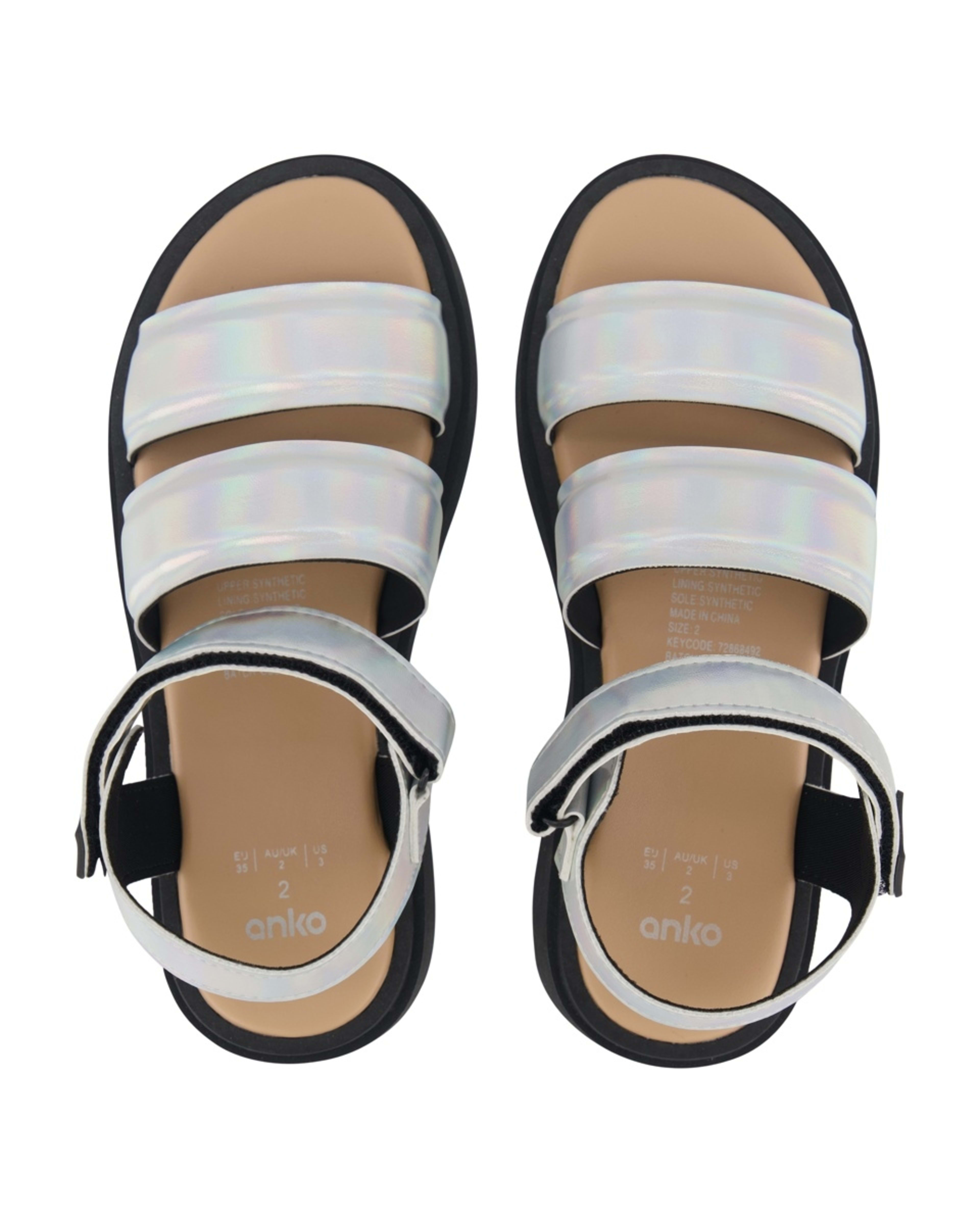 3 Senior Chunky Sandals Irridsilvr, 3 of 4